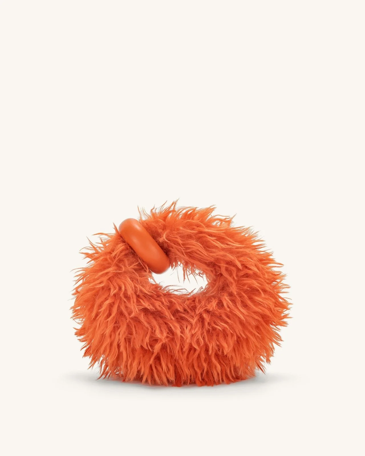 JW Pei Abacus Faux Fur Mini Top Handle Bag - Orange