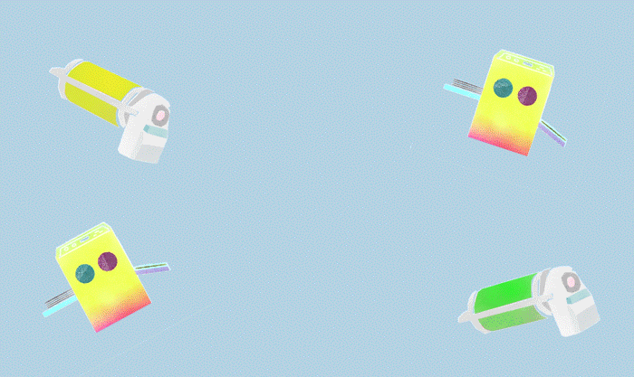 CMYK risograph print process as illustrated by George Costanza