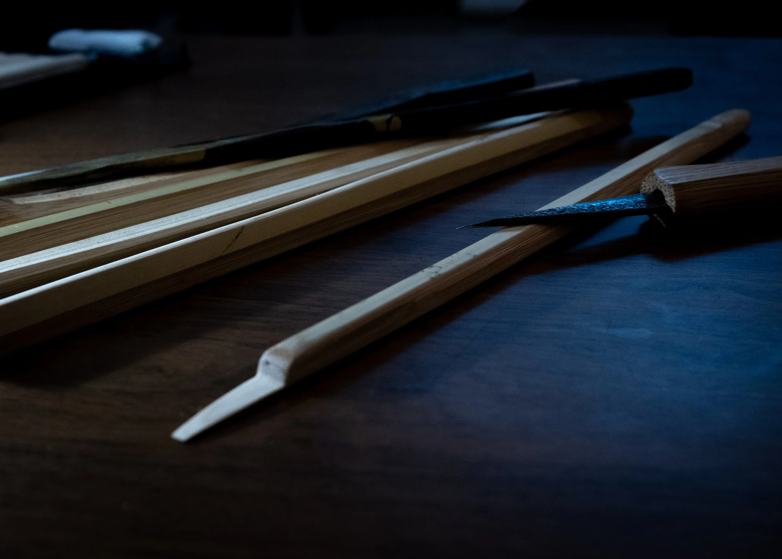 Handmade tebori sashibo tools used for traditional Japanese hand tattooing by Horiyou 彫陽 at ShinouTattoo
