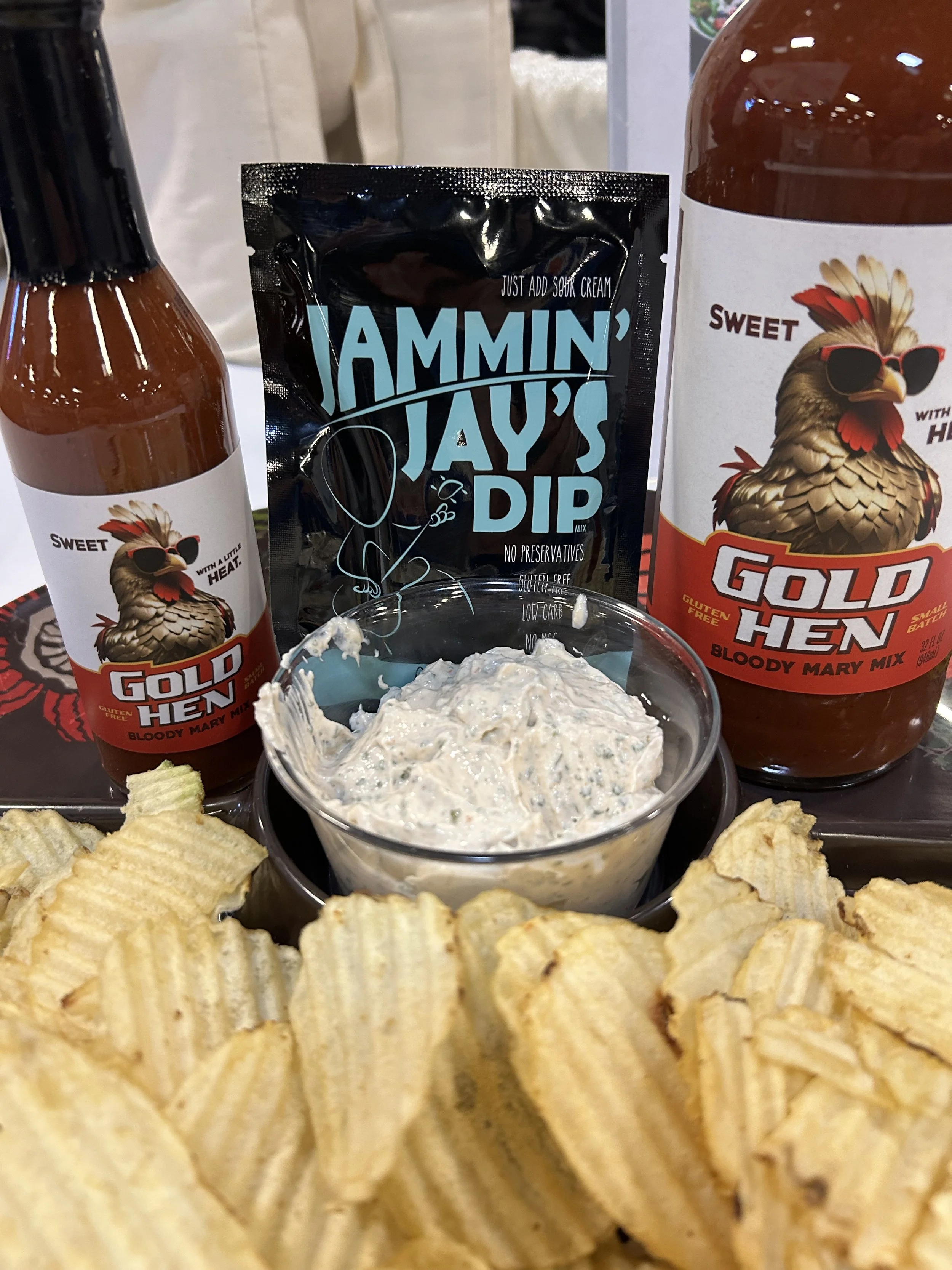 gold hen chip dip