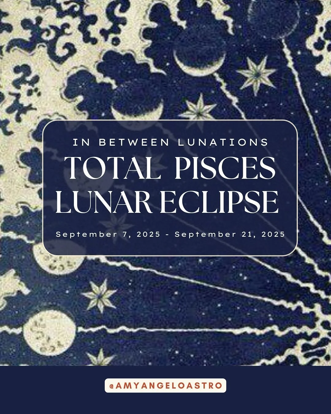 In between Lunations: your guide between the new and full moons featuring the Pisces total lunar eclipse 🎴

The energy of the Pisces lunar eclipse offers a chance for release and realignment. With the Moon ruled by Jupiter in Cancer, it carries a se