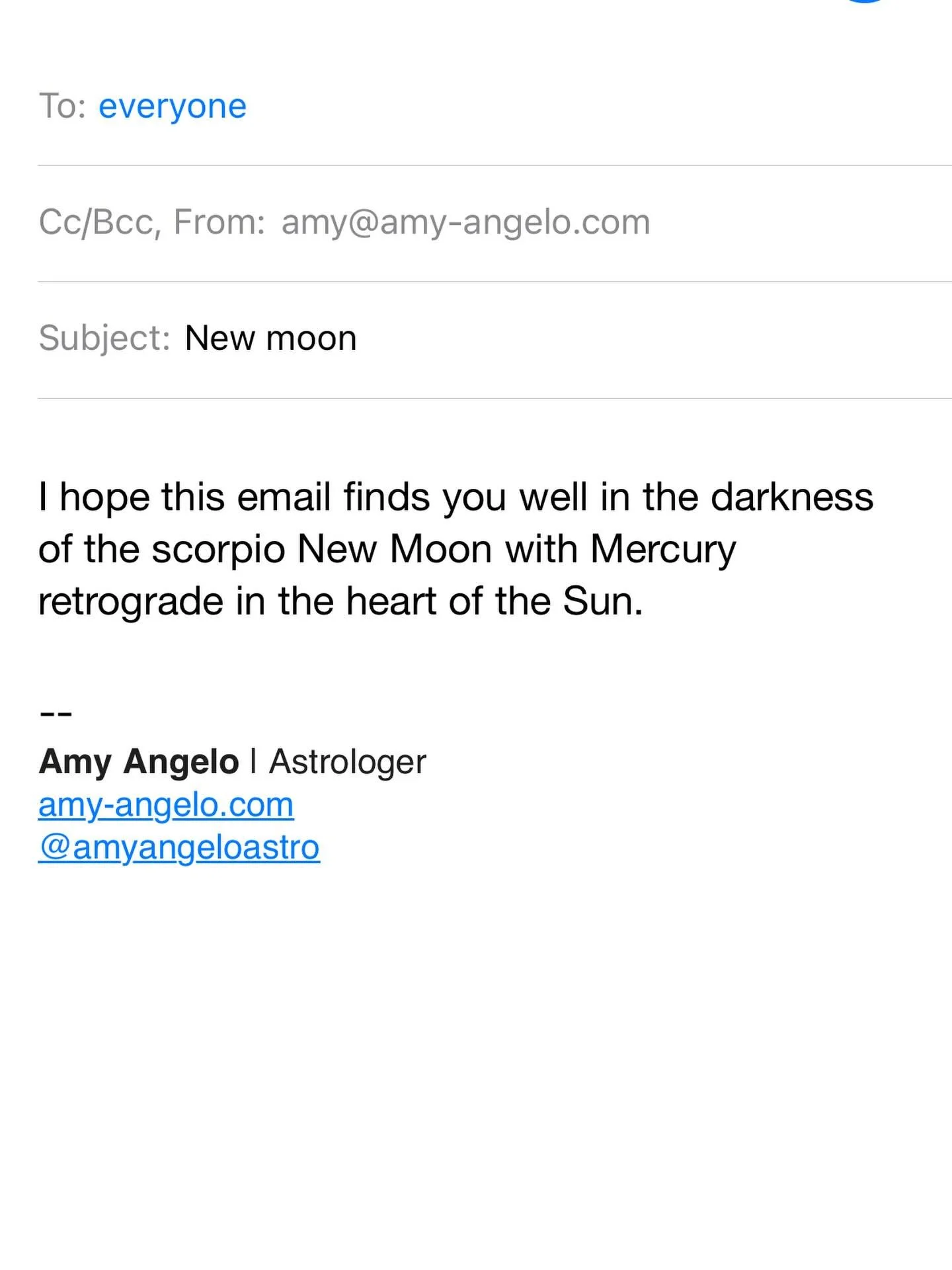 How my email finds you today 🖤