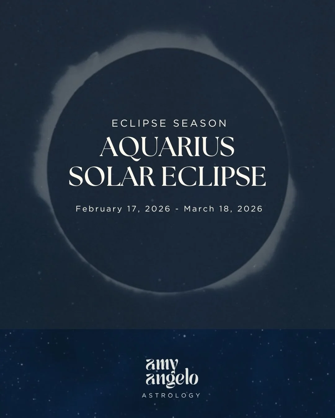 One of the most potent moments of astrology of all of 2026, this Aquarius solar eclipse captures the tension of stagnation that catalyzes massive change. Swipe for insights >>>
