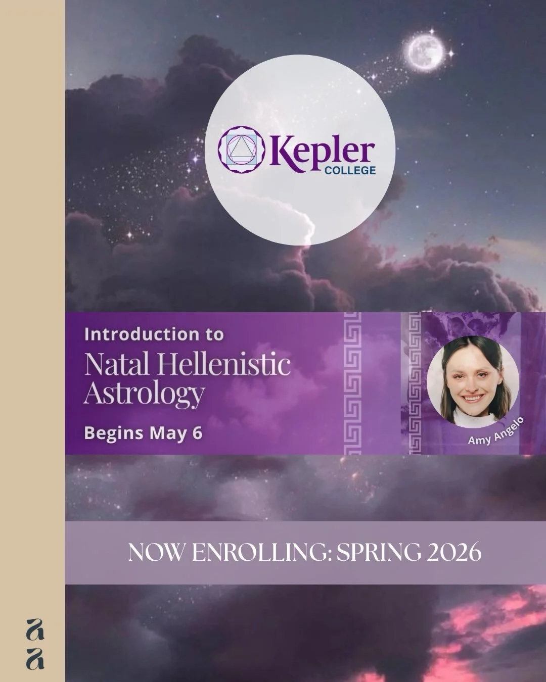 Class Enrollment is now open! Join me and a group of bright and engaging students for this 5-week class at @keplercollege called an Introduction to Natal Hellenistic Astrology ✨ I am so excited to teach another cohort in Spring 2026. Link in bio to r