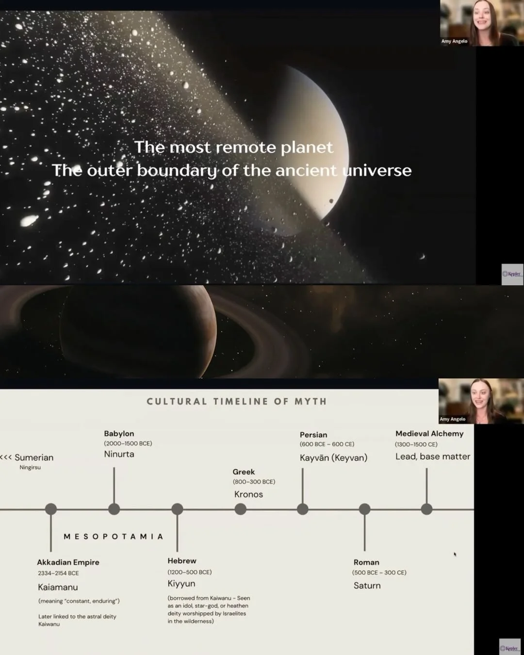 Let&rsquo;s talk about 🪐 Saturn 🪐 a convo with my brilliant, Saturnian friend &amp; @keplercollege colleague @chronosandchaos - video shared with thoughts on the psychological depths of Saturn in my most recently published Substack post. Link in bi