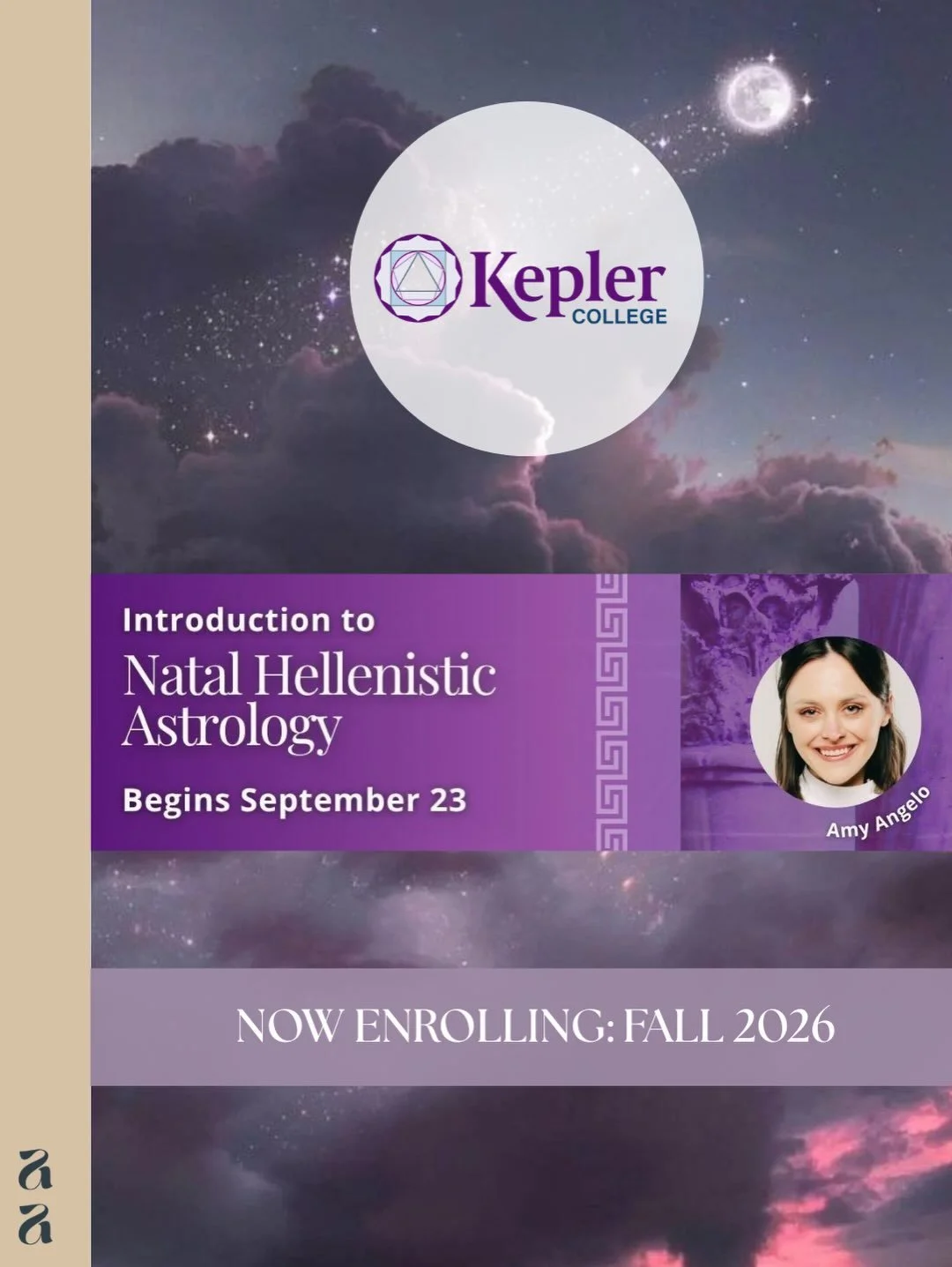 I am gearing up to teach another cohort of HL101 in Fall 2026! Class Enrollment is now open &mdash; Join me and a group of bright and engaging students for this 5-week class at @keplercollege on an Introduction to Natal Hellenistic Astrology ✨ Swipe 