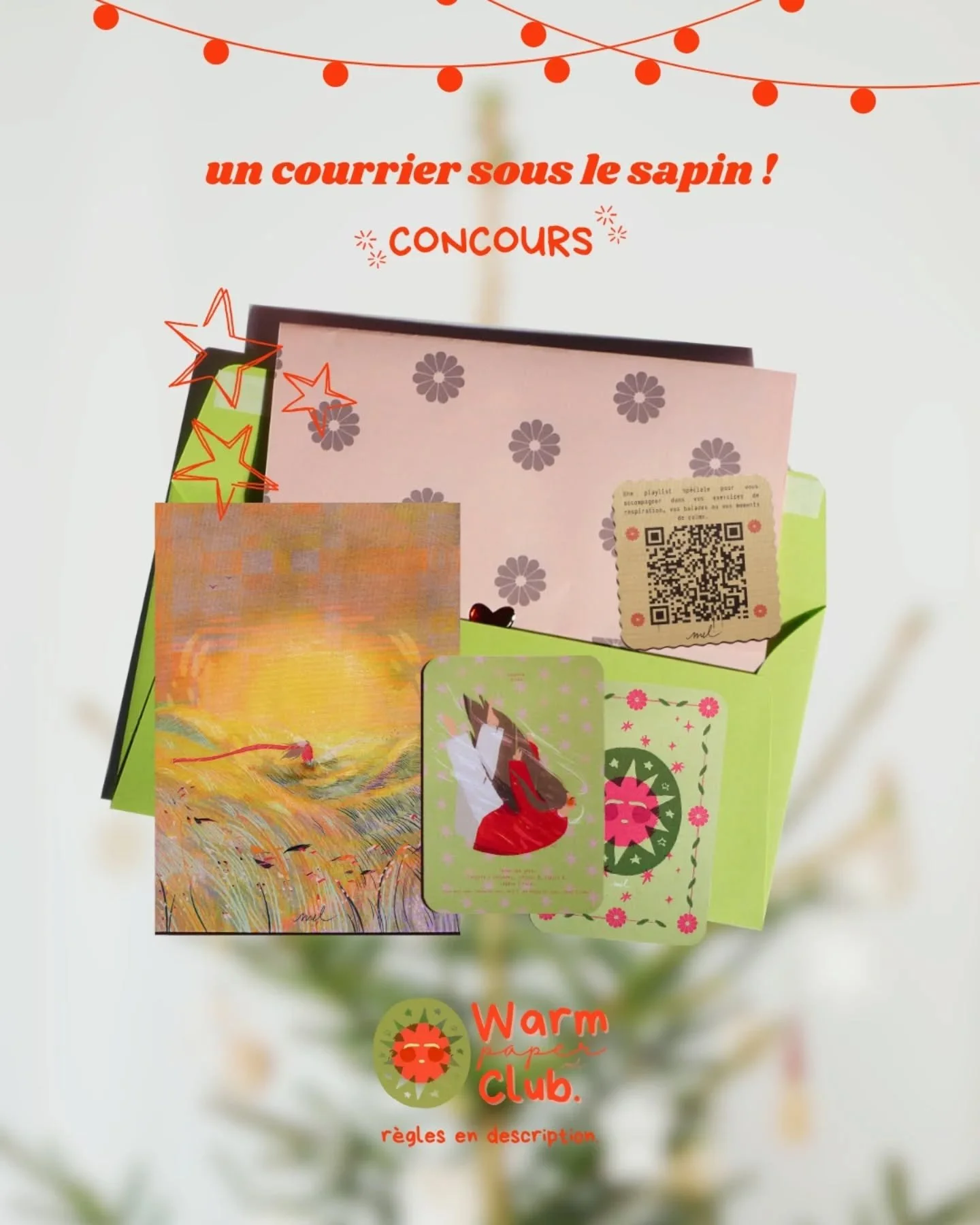 #giveway Cette ann&eacute;e, j&rsquo;avais envie d&rsquo;offrir un peu de douceur.

Je fais gagner &agrave; l&rsquo;un.e d&rsquo;entre vous le courrier cr&eacute;atif du Warm Paper Club de d&eacute;cembre, envoy&eacute; directement chez vous le jour 