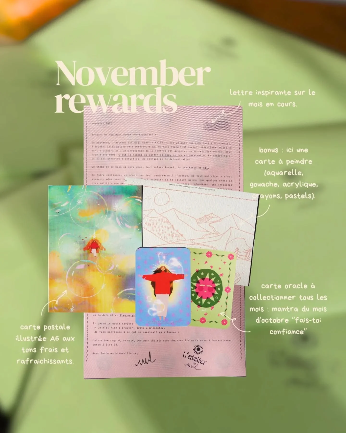 Le courrier de novembre du Warm Paper Club est pr&ecirc;t &agrave; partir ✉️🍁
Ce mois-ci, le th&egrave;me est &ldquo;se faire confiance&rdquo; - un doux rappel &agrave; &eacute;couter son intuition, &agrave; avancer sans tout comprendre, et &agrave;