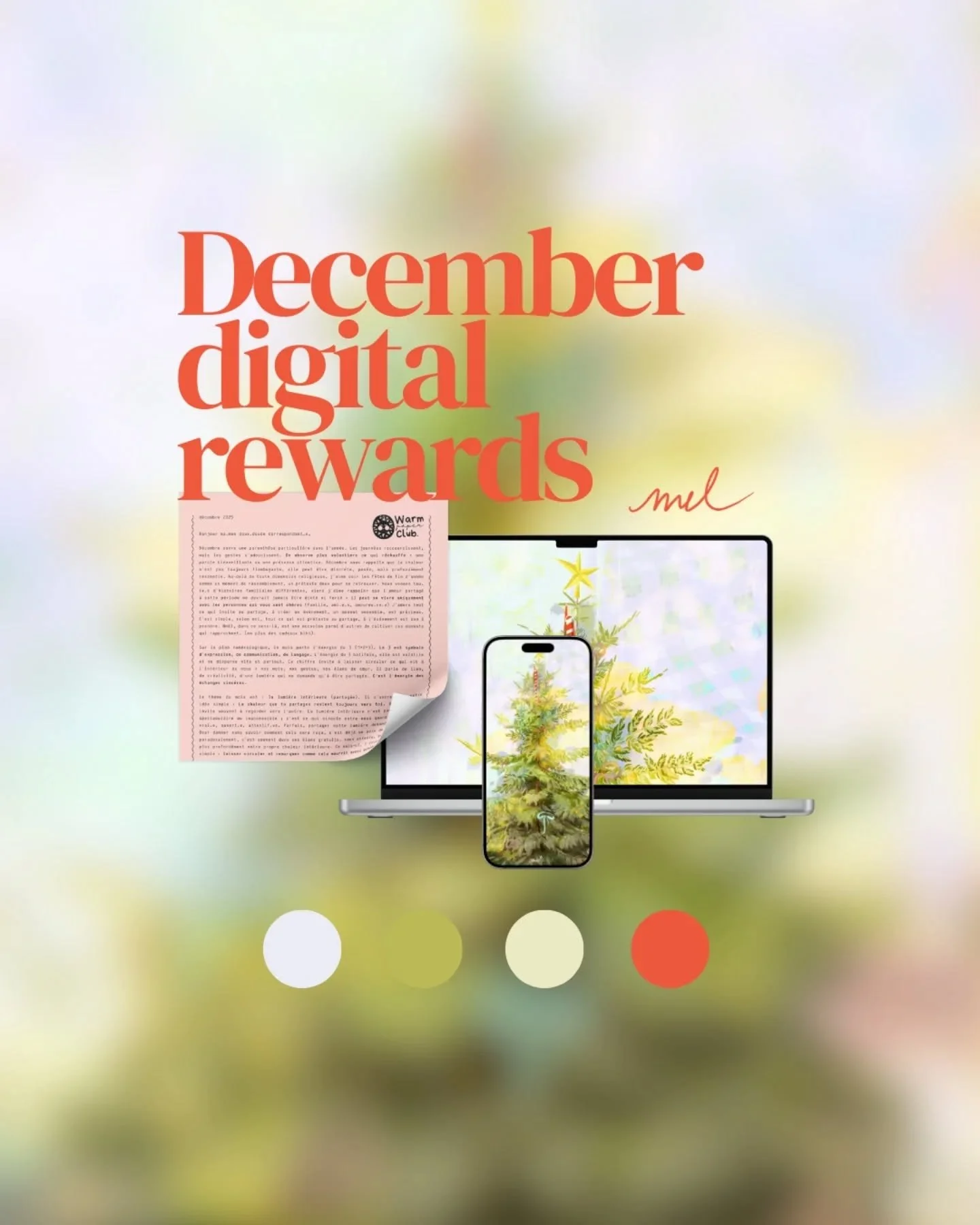 Here is your December digital bundle! 🎄
To end the year with warmth, I wanted to give you something complete, something for the eyes and for the heart.

This month, you&rsquo;ll receive:
📱 The phone wallpaper
🖥️ The desktop wallpaper
📖 The full m