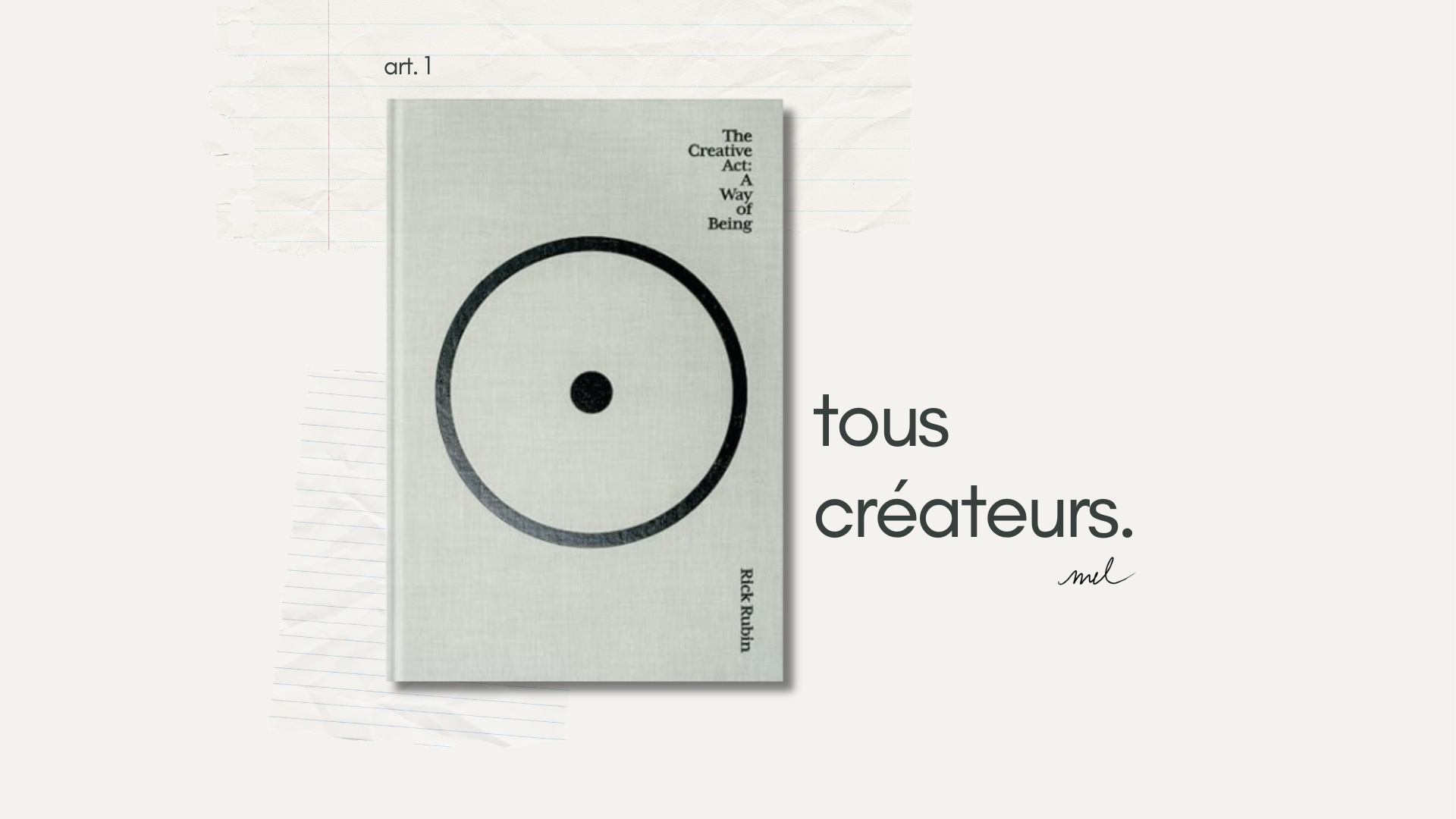 art. 1 - Nous sommes tou.te.s créateurs