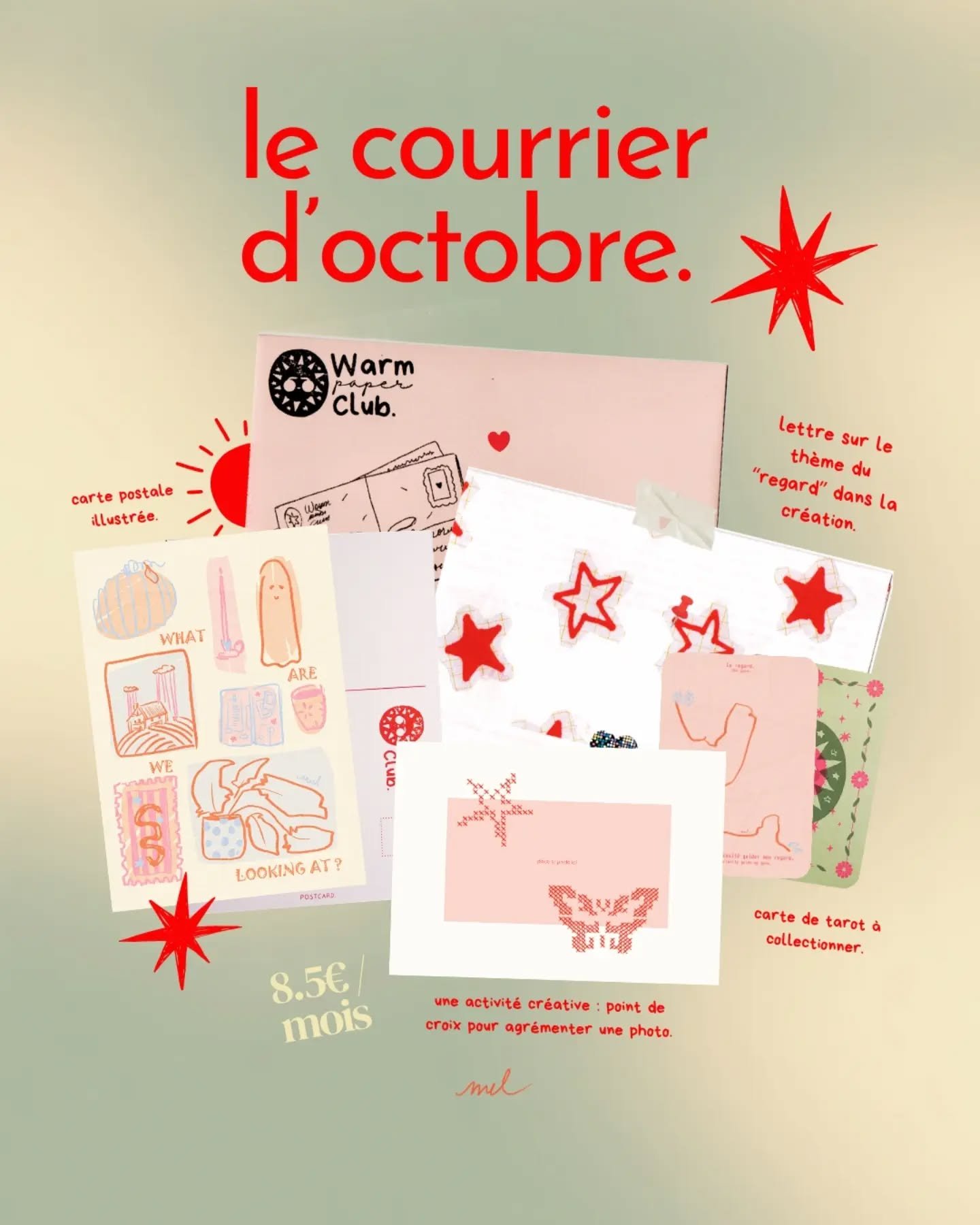 💌 L&rsquo;ACTIVIT&Eacute; CR&Eacute;ATIVE D&rsquo;OCTOBRE CHANGE !

Petite modification pour le courrier d&rsquo;octobre : je vous propose finalement une activit&eacute; autour du point de croix. 🪡

L&rsquo;id&eacute;e ? Agr&eacute;menter une photo