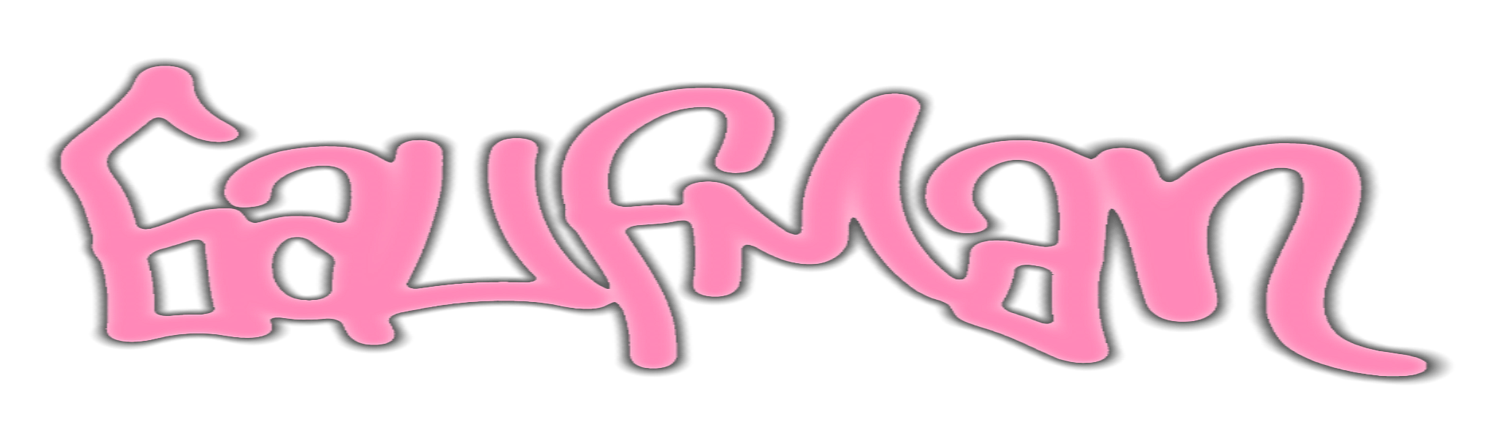 Pink graffiti-style text reading 'FATAM' on a black background.