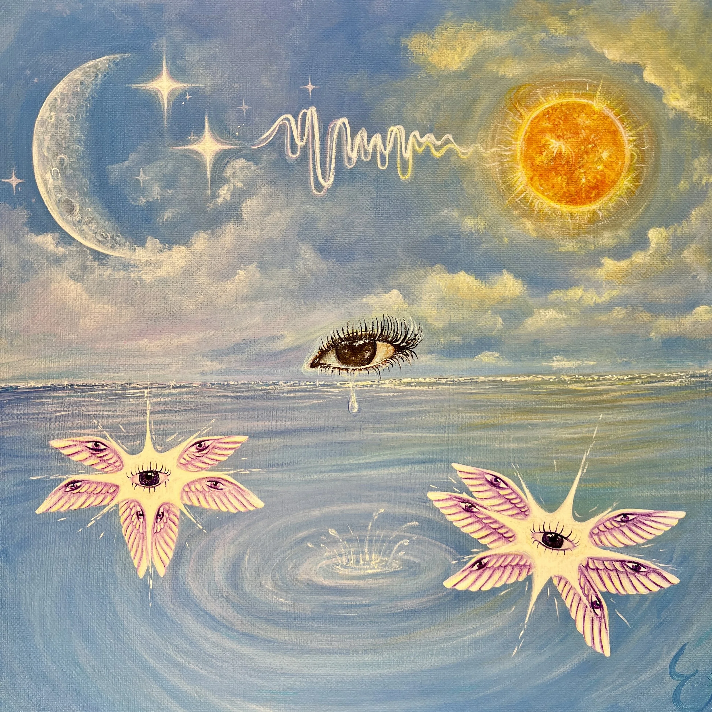 “Eye Am Here Now” Original Painting