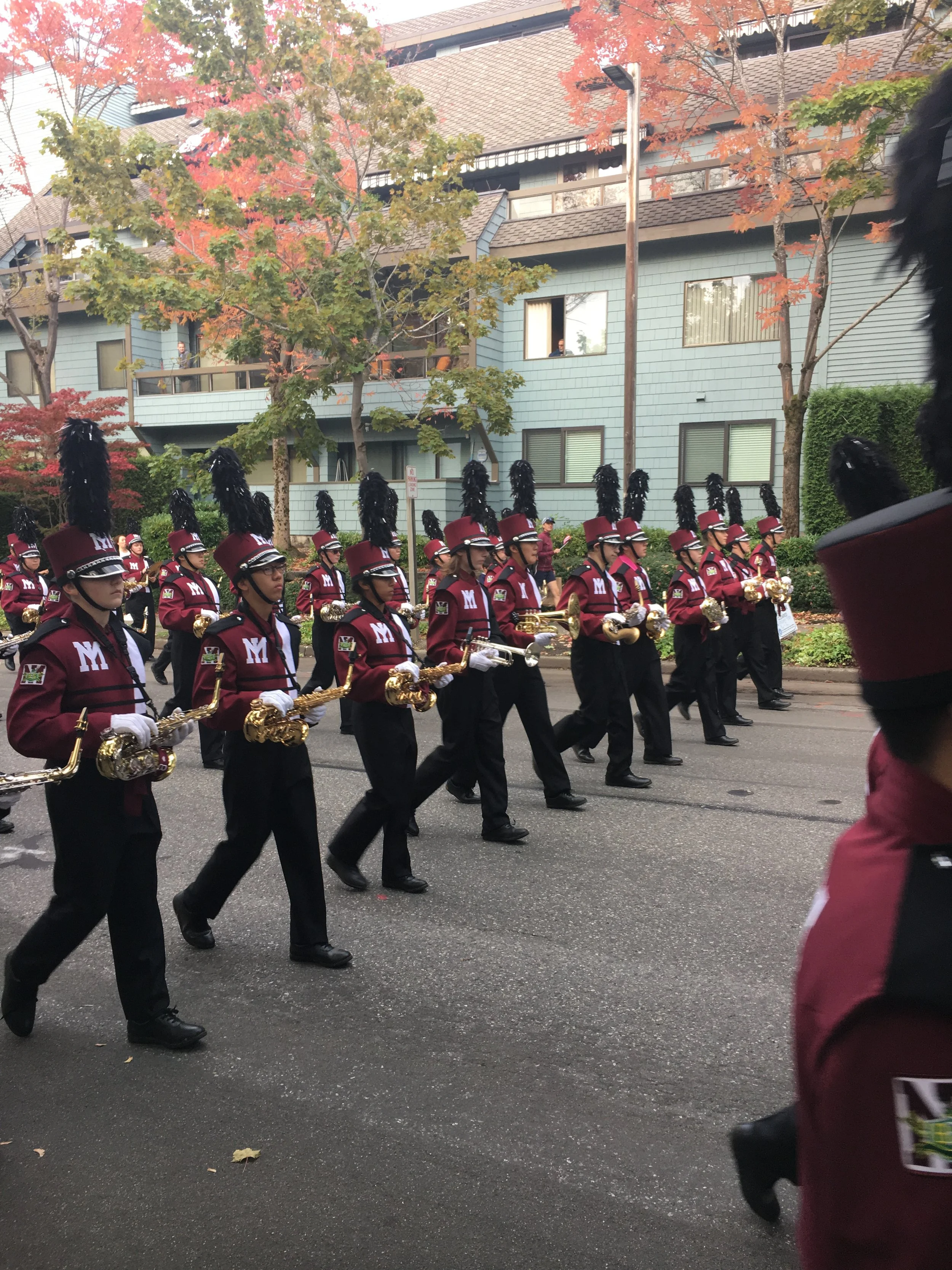 Marching in the Homecoming Parade