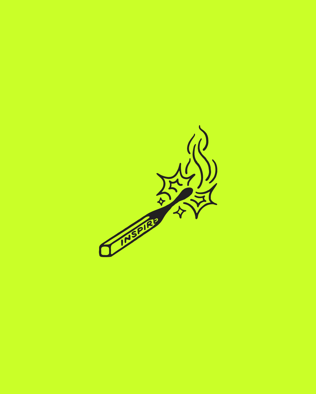 Illustrated match icon from the Point Blank rebrand expressing the message we don’t inspire, we ignite