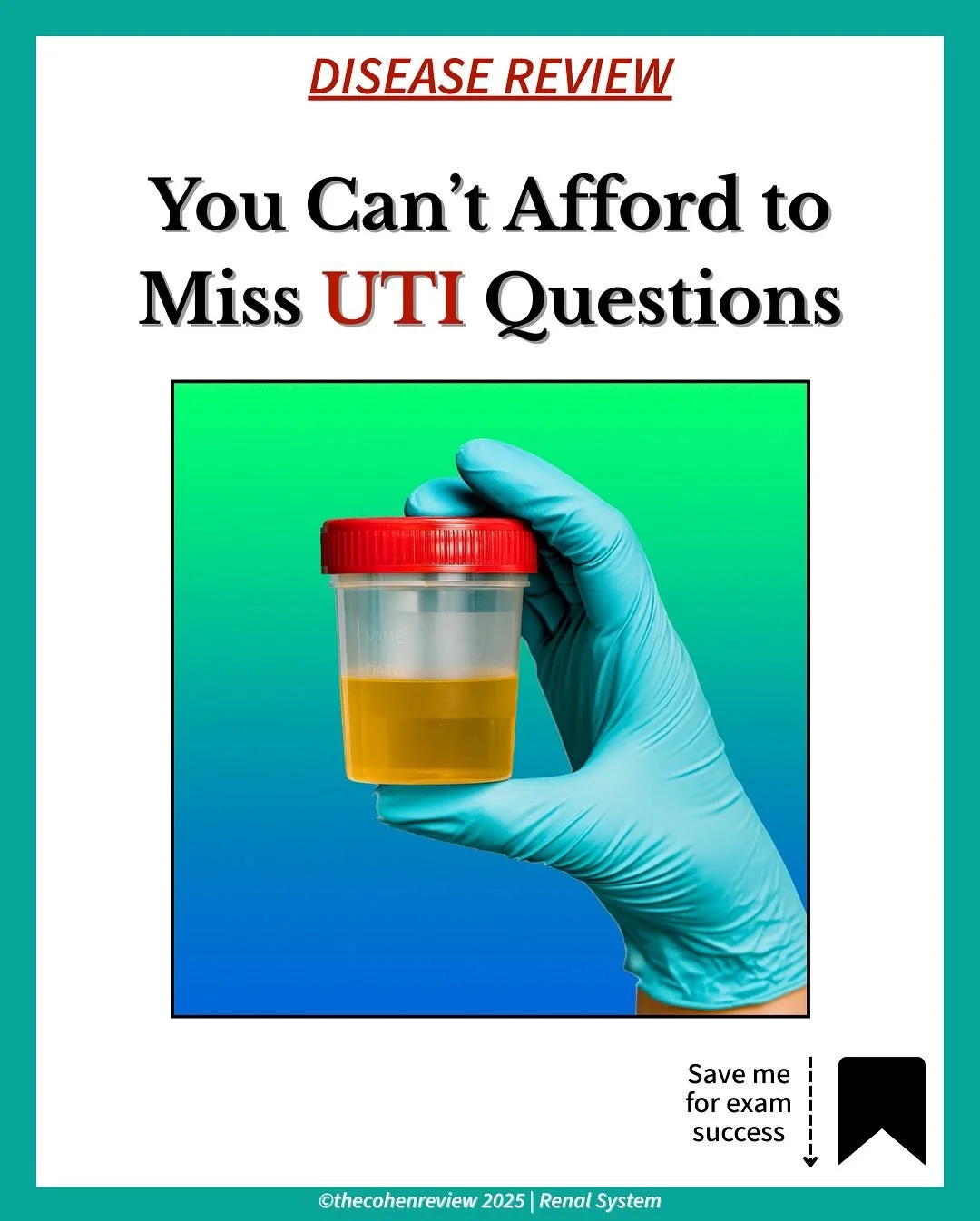 ✨Here&rsquo;s your quick-reference UA cheat sheet:

pH: Normal urine pH ranges from 5.5 to 7.5 (overall range 4.5 to 8.0). pH of 8.5 to 9.0 suggests urea-splitting organisms like Proteus, Klebsiella, or Ureaplasma urealyticum. Alkaline pH may indicat
