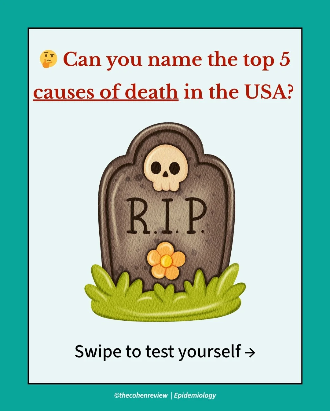 In 2023, heart disease, cancer, and accidents remained the top three killers in the United States &mdash; together responsible for nearly half of all deaths. Stroke and chronic lower respiratory diseases round out the top five.

🫁 CHRONIC LOWER RESP