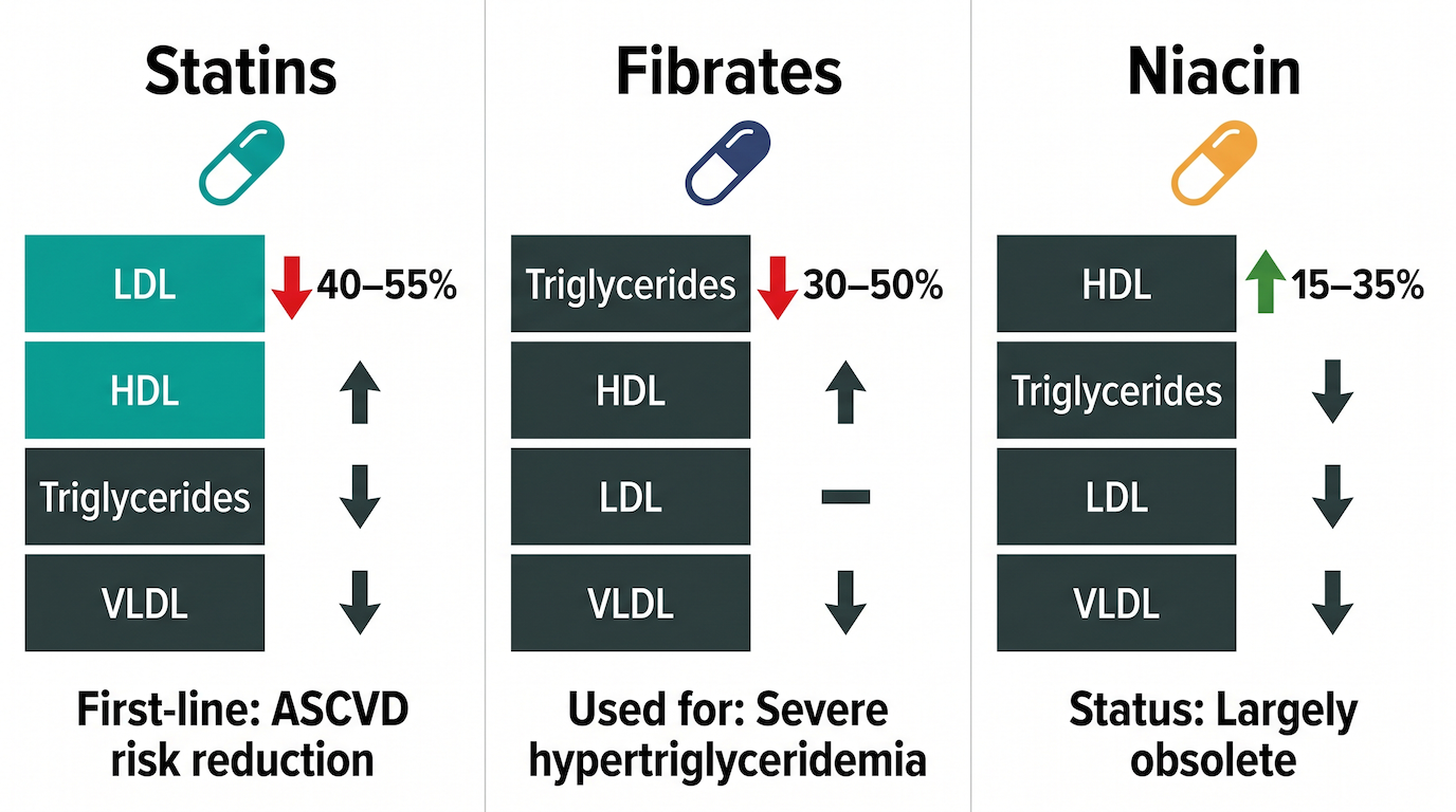Statins, Fibrates, or Niacin: A Lipid Therapy Guide for NP Board Exam Prep