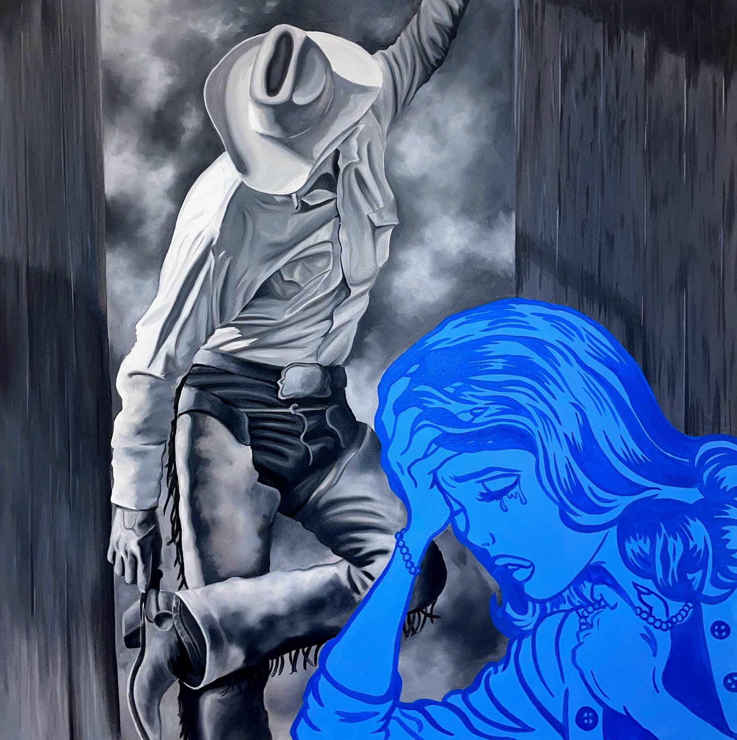"Feelin' Blue" 14x14