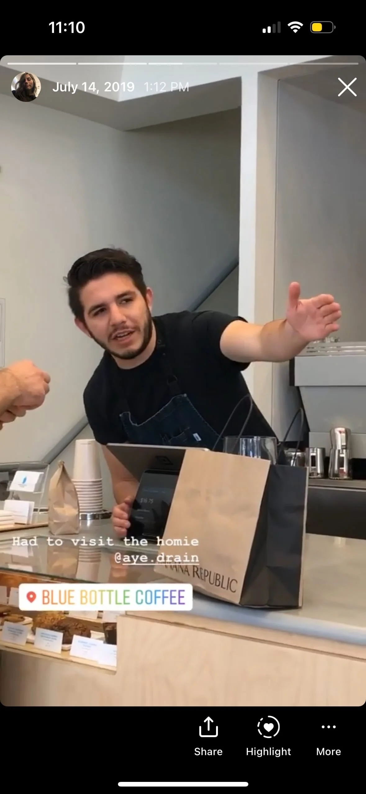 Barista at Blue Bottle Coffee