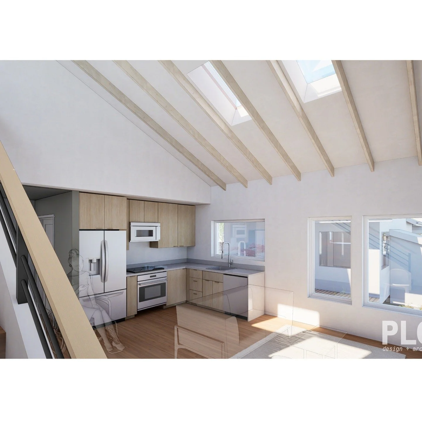 Wrapping up Schematic Design for this 2 level space savvy Detached Accessory Dwelling Unit (DADU). It&rsquo;s designed to be physically accessible for client wanting to age in place, with 2nd level used for a potential caretaker. 

#seattlearchitectu