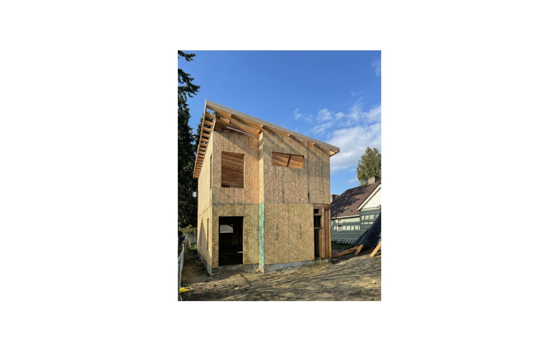Excited to see construction progress on our South Seattle Detached Dwelling Unit. Swipe Right to visualization of the design.