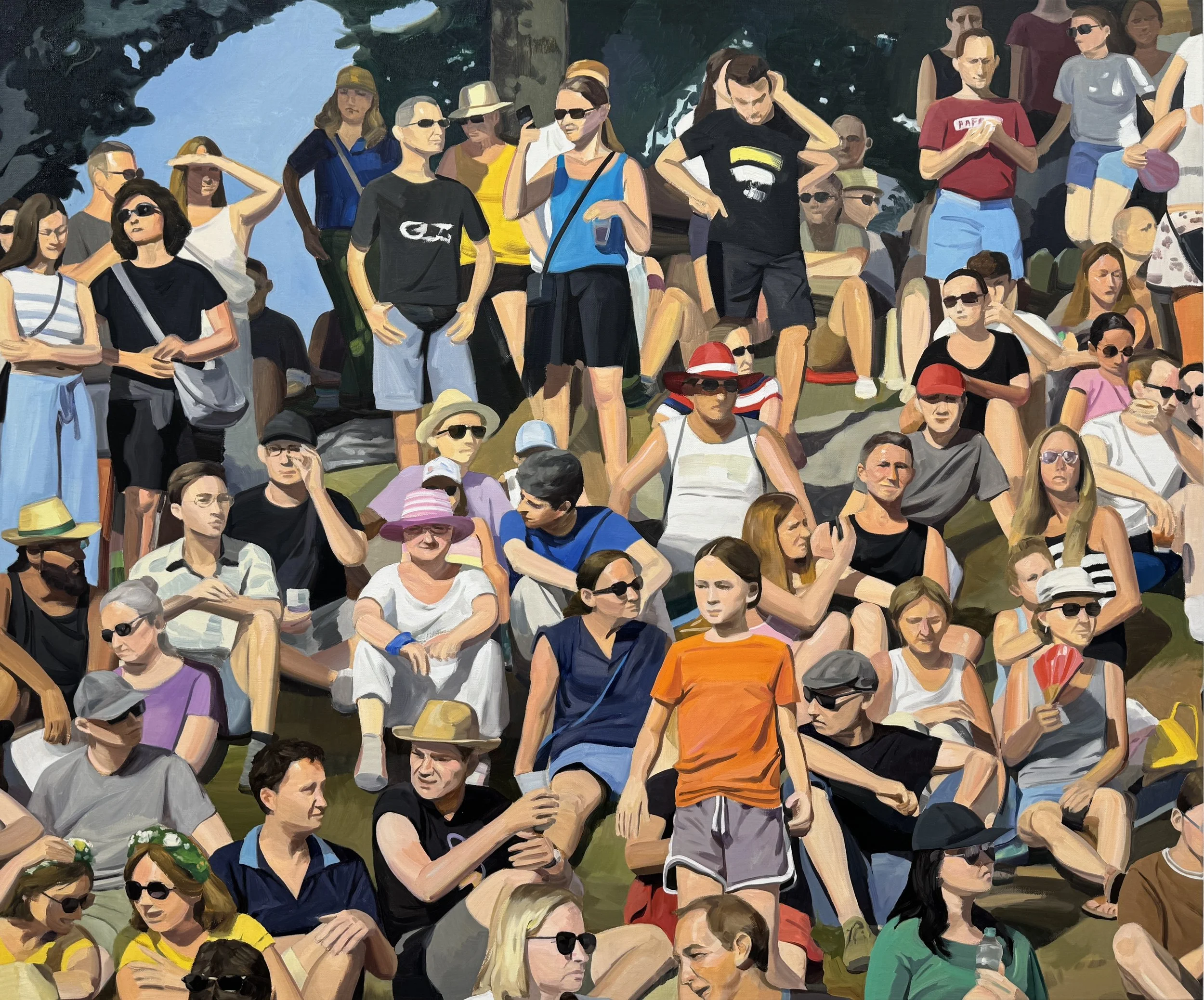 Zuschauer 9. 2025 Öl auf Leinwand 100x120cm