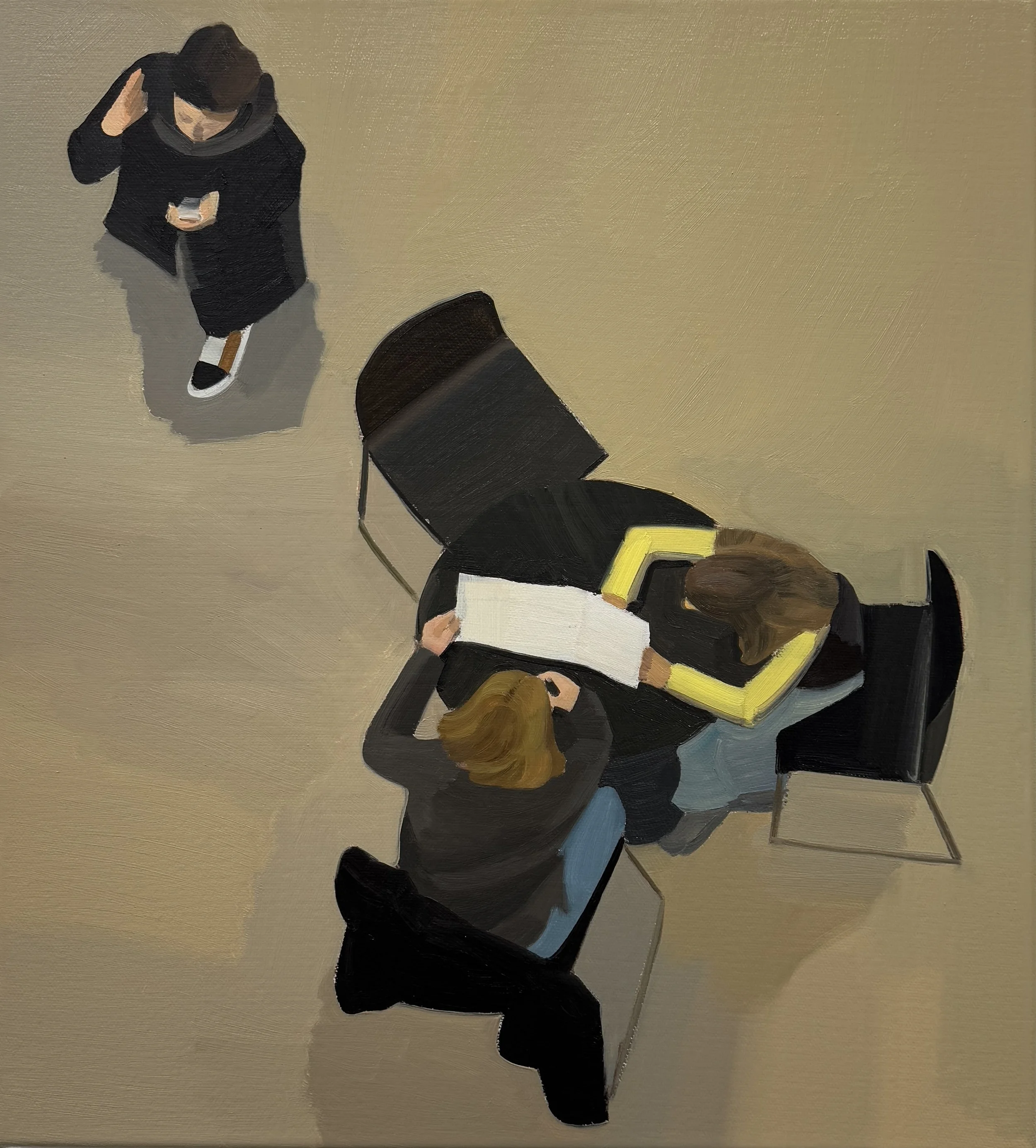 Begegnen. 2025 Öl auf Leinwand 45x50cm