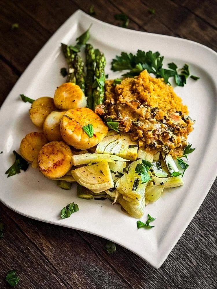 tarragon scallop dinner