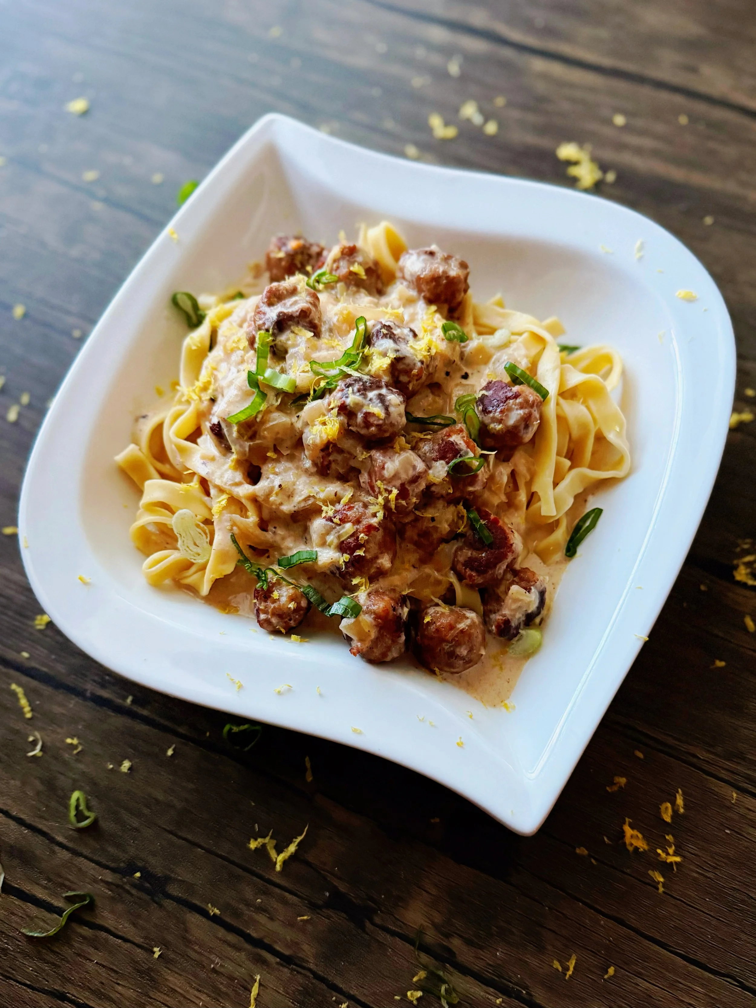 italian sausage lemon cream pasta