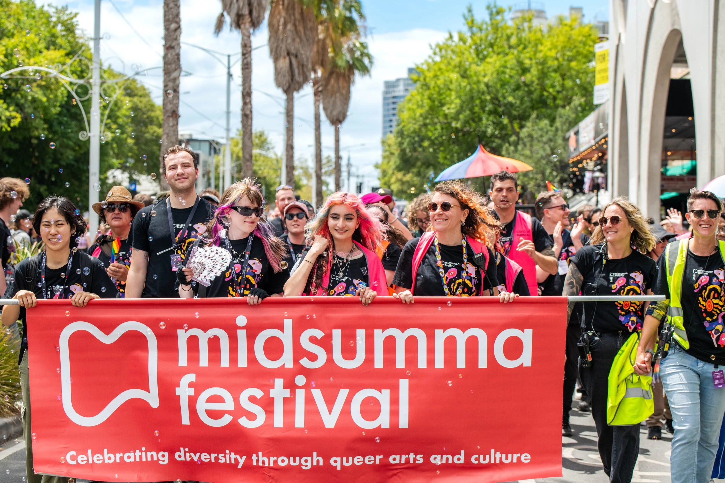 Midsumma Festival volunteer and staff float.