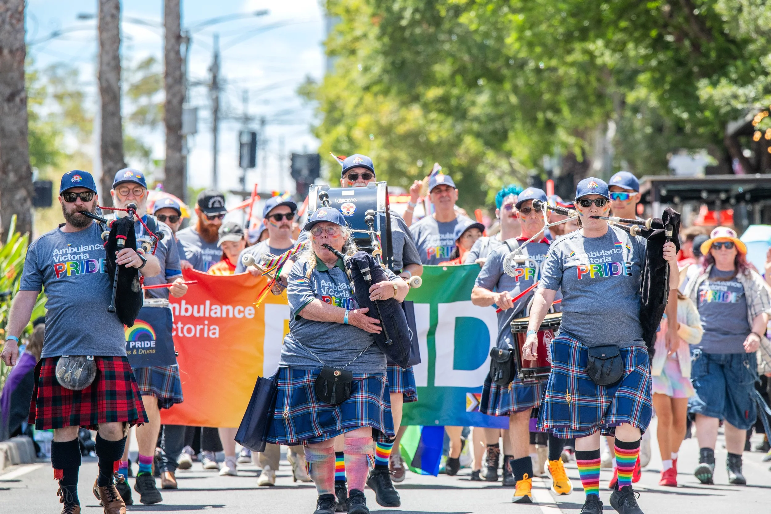 Ambulance Victoria marching band.