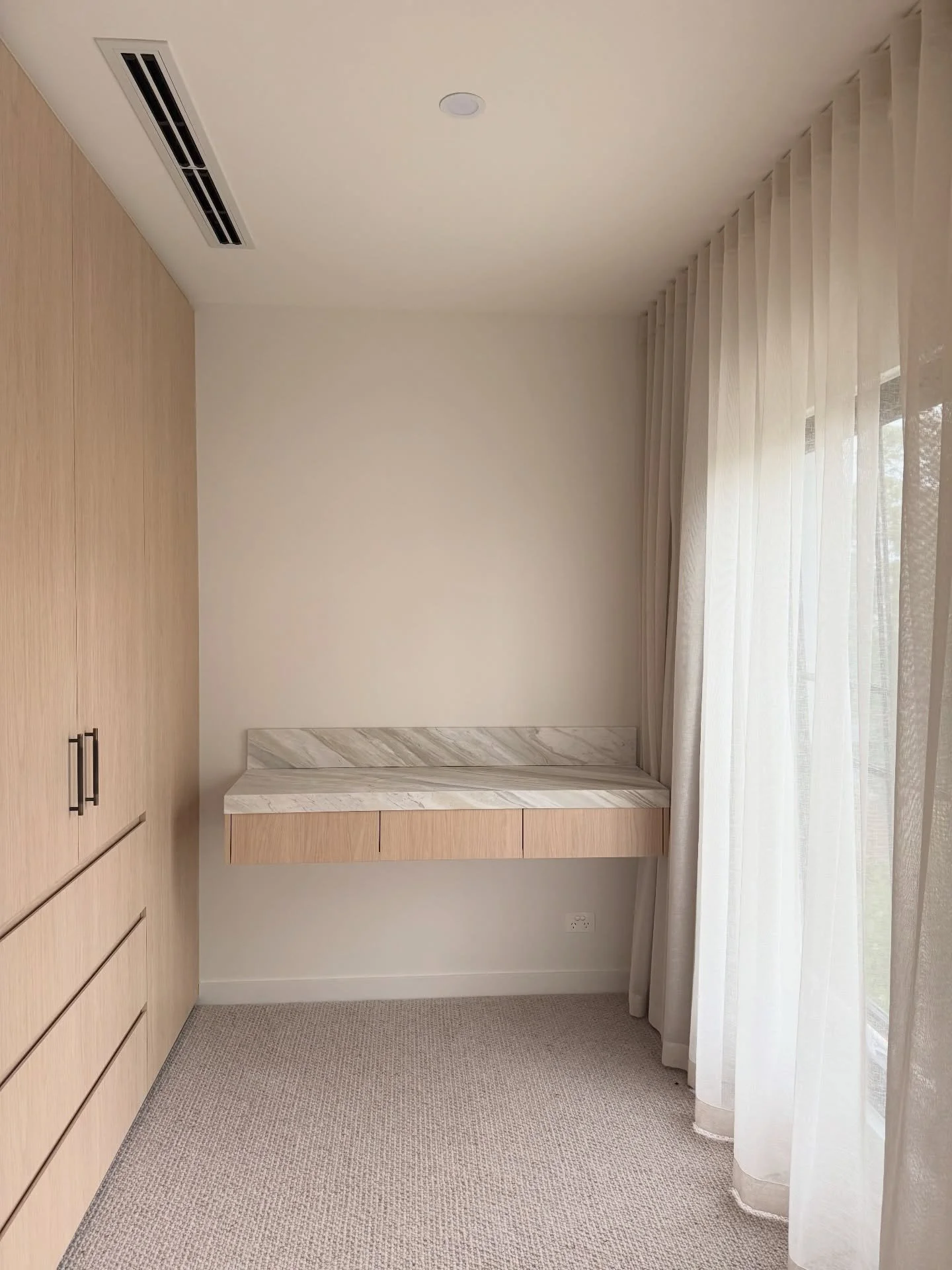 The make up nook at our Mount Waverley project. 

A space just off the Master WIR designed for the daily ritual of self care and beauty for our Client. 

We can&rsquo;t wait to share more of this project with you in 2026.

Interior Design - @studio_e