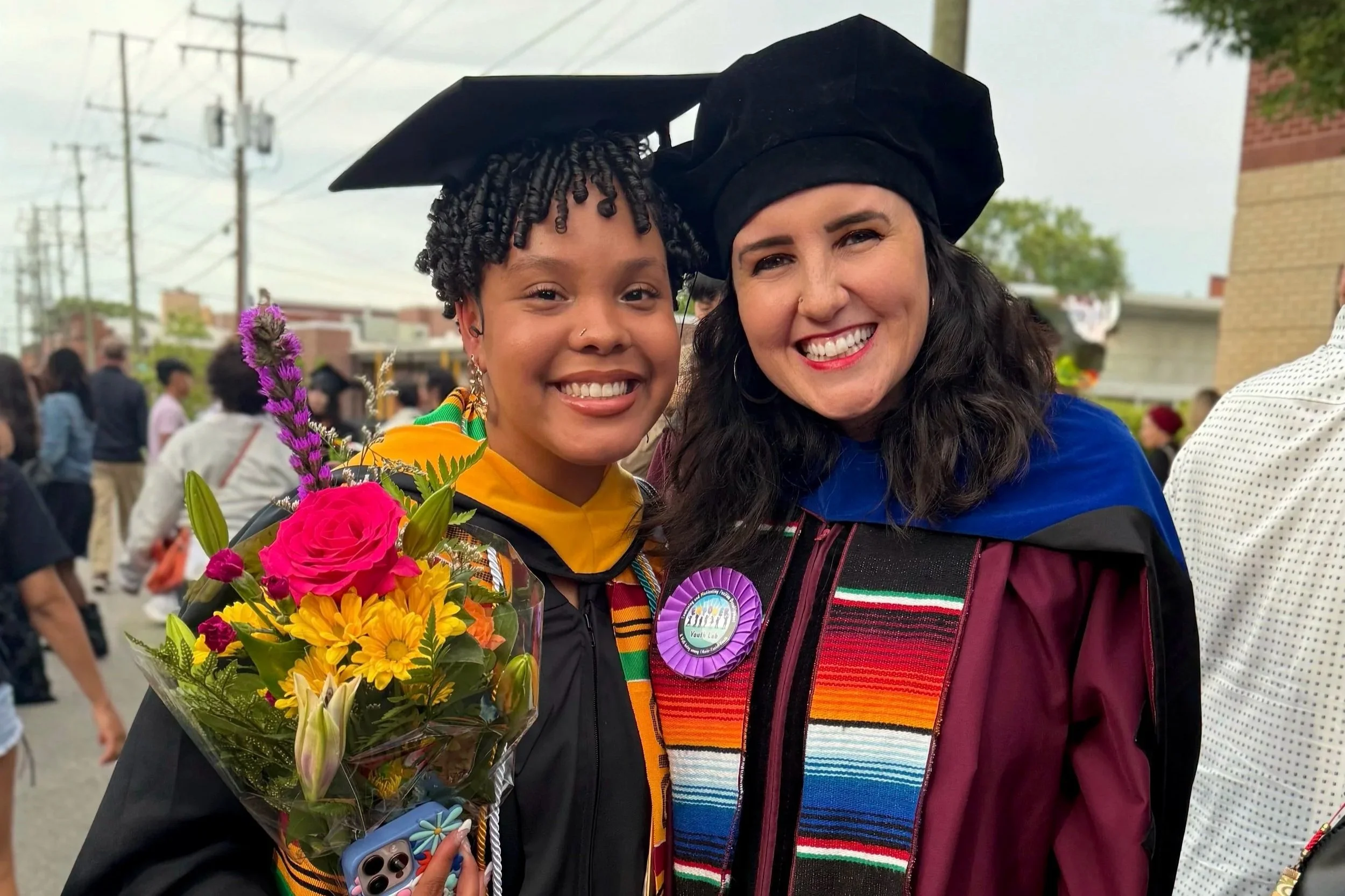They earned their degrees...