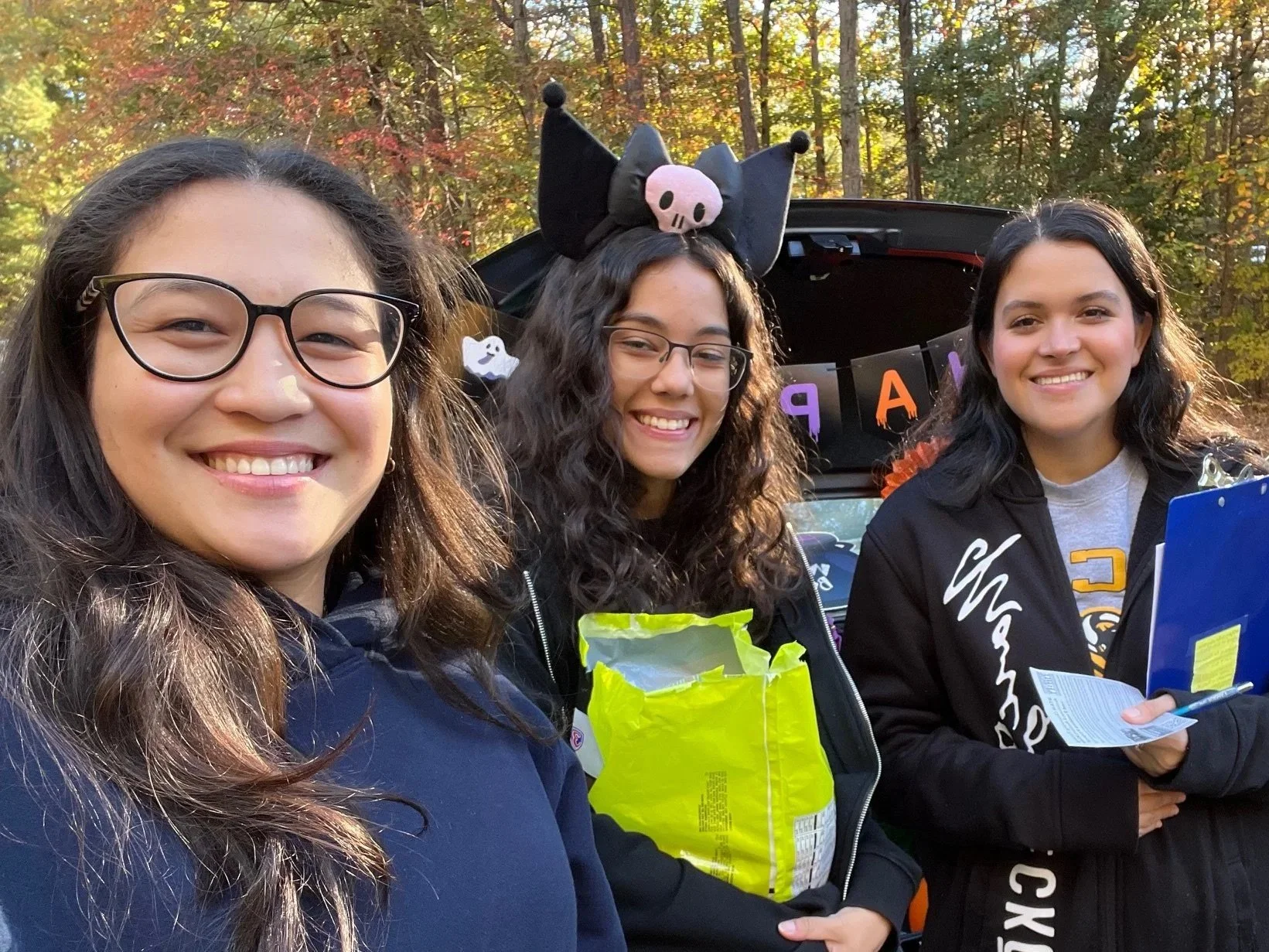 We loved talking to families and passing out candy