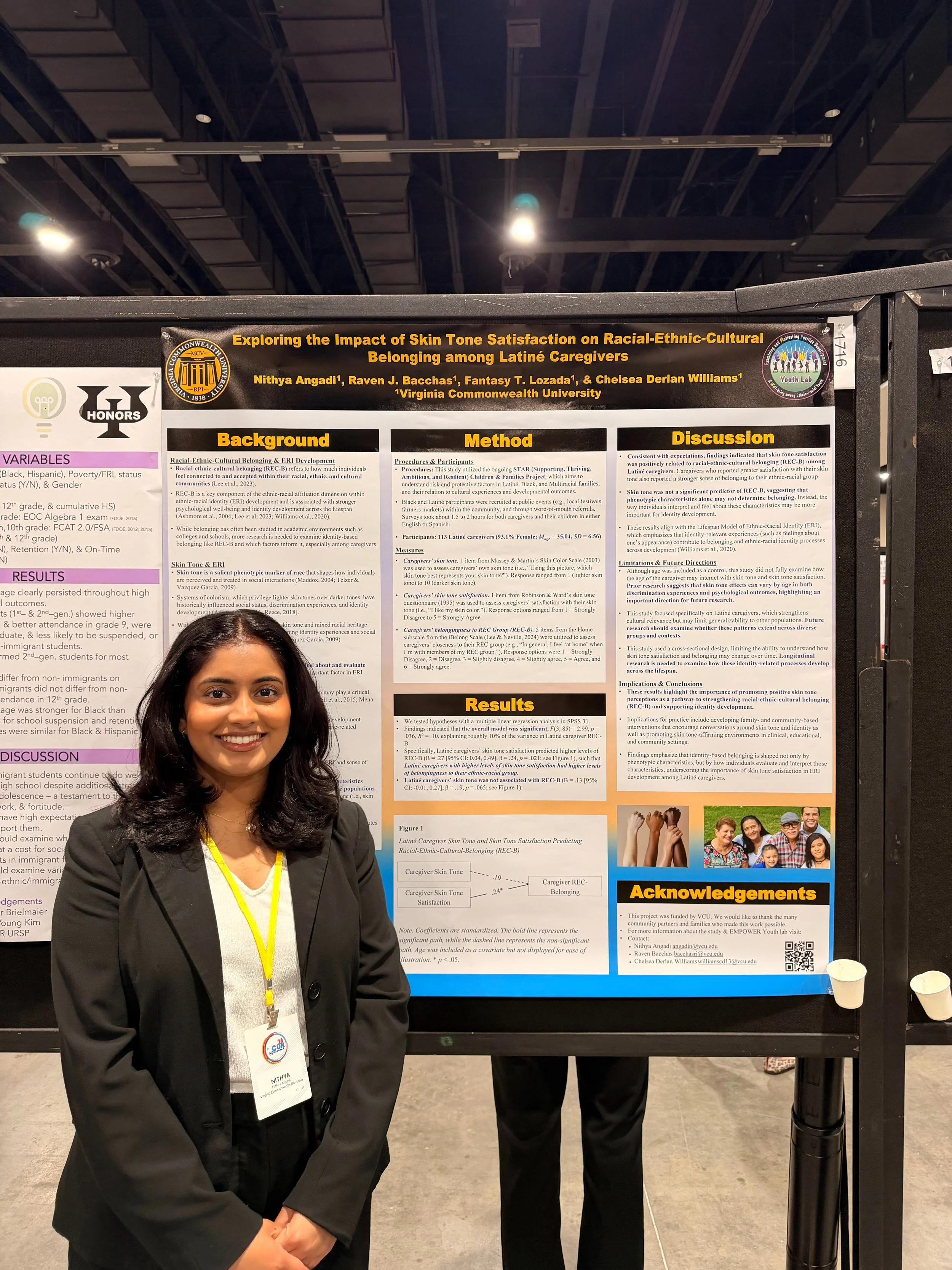 Nithya presented on Exploring the impact of skin tone satisfaction on racial-ethnic-cultural belonging among Latiné caregivers