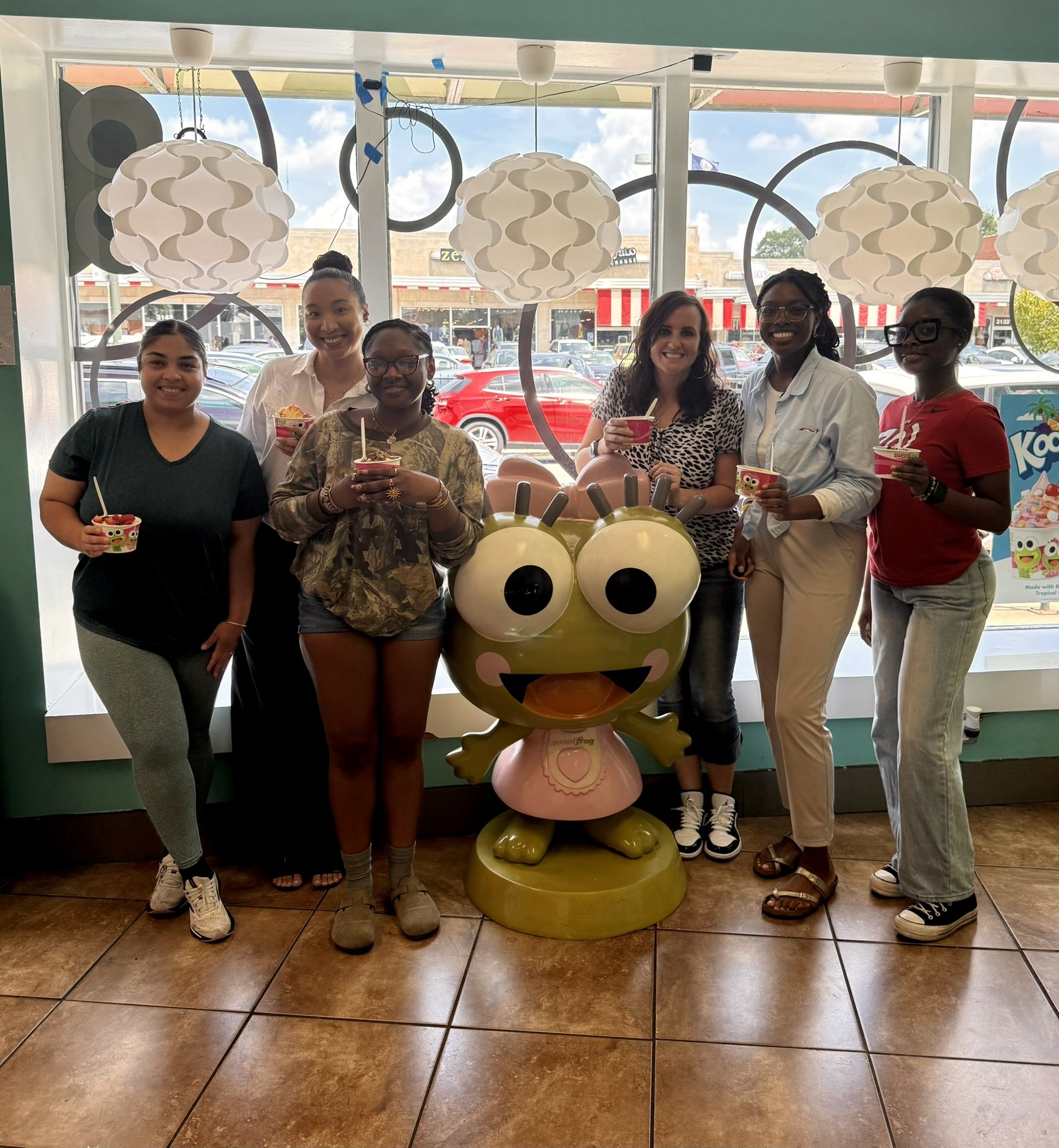 Headed to sweet frog to celebrate a successful summer of writing, working, and growing together