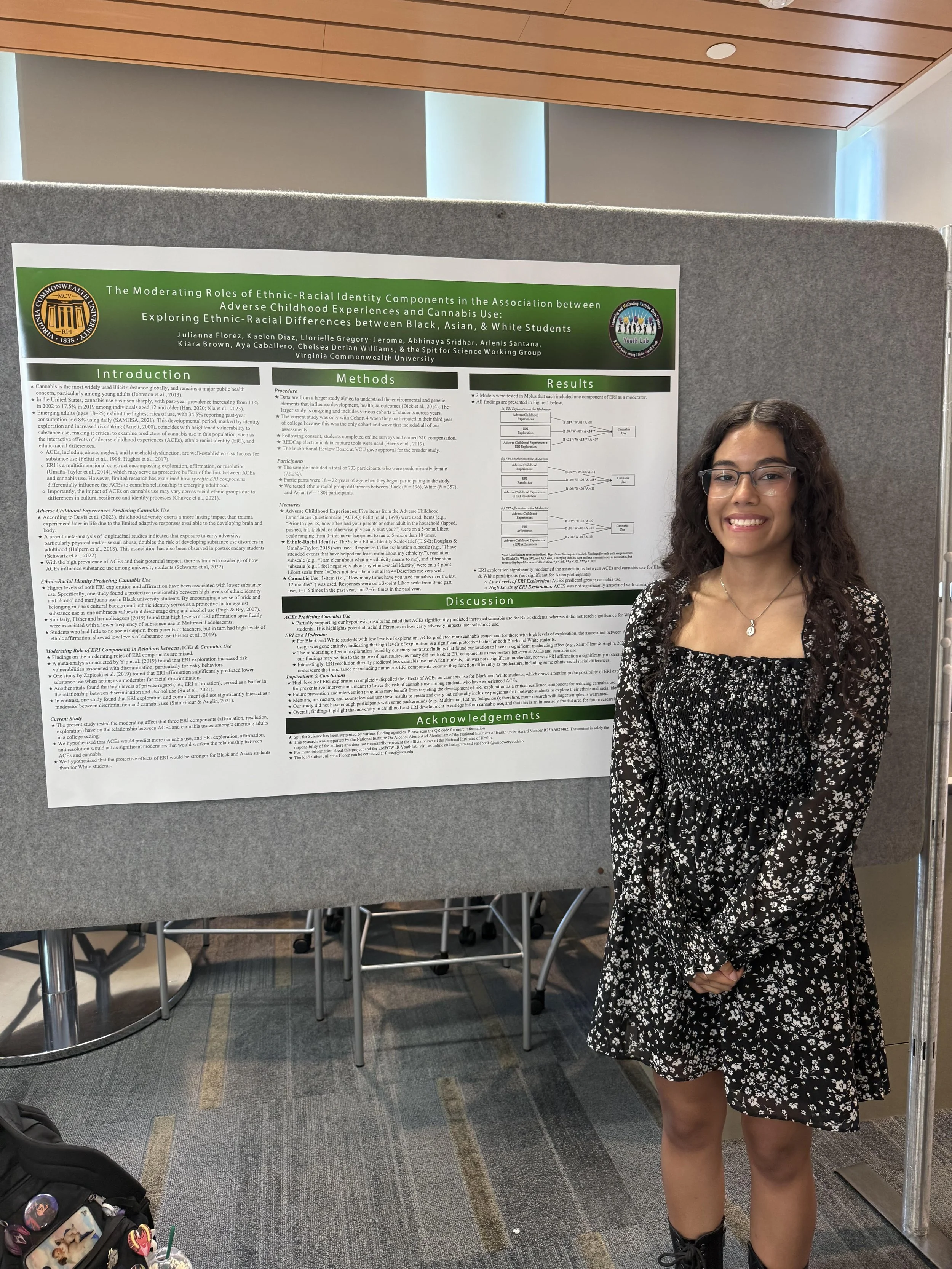 Julianna presented her research today from her time in lab this summer
