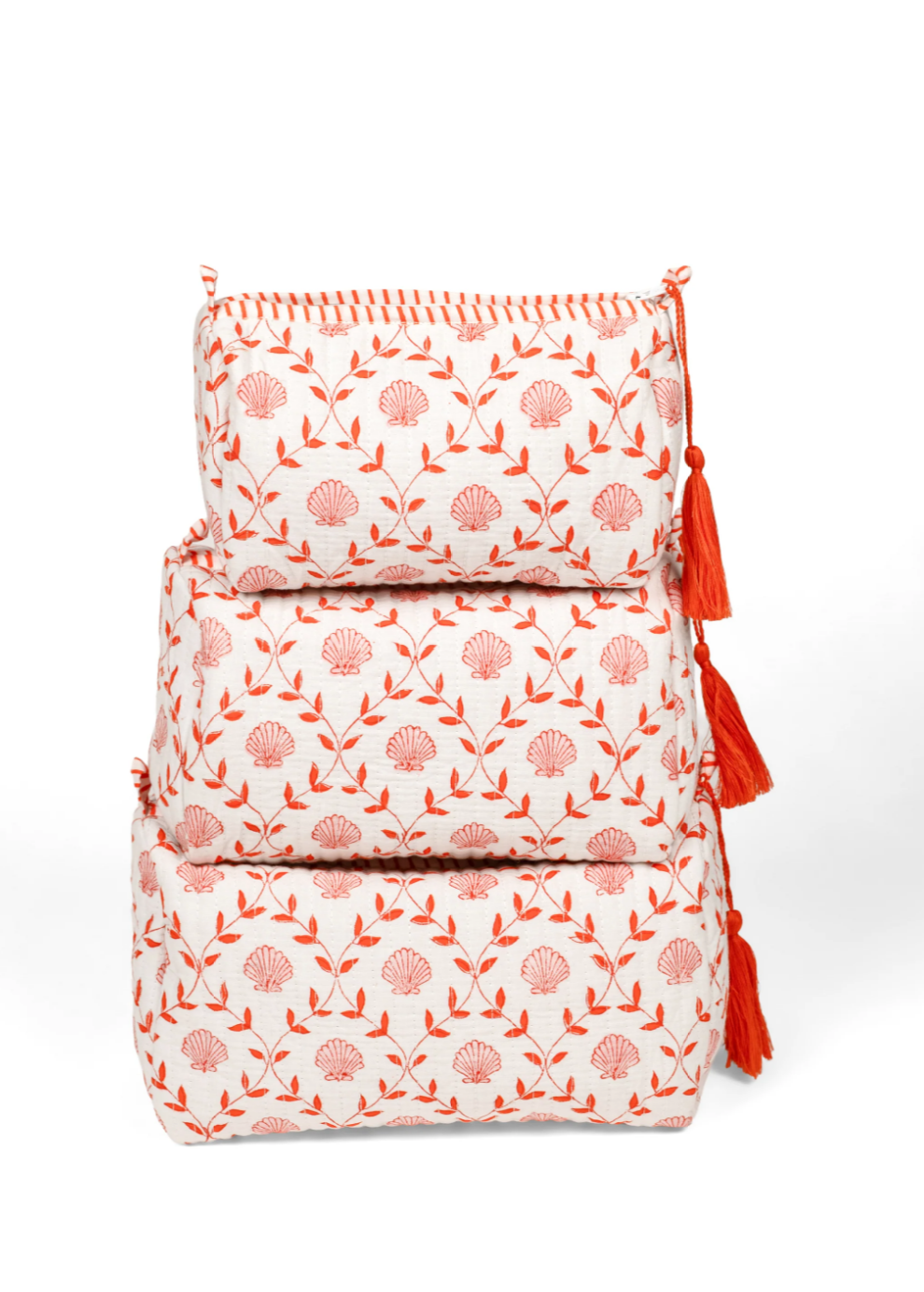 Cosmetic Bag - Shell Block Print