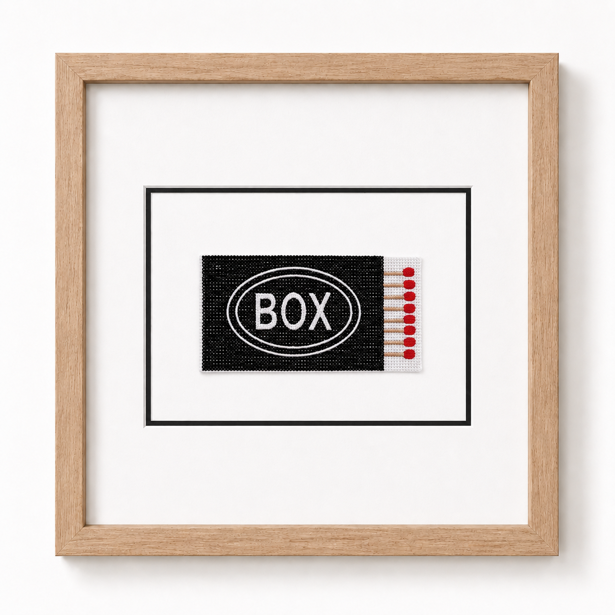 The Chicken Box Nantucket Embroidered Matchbook Art