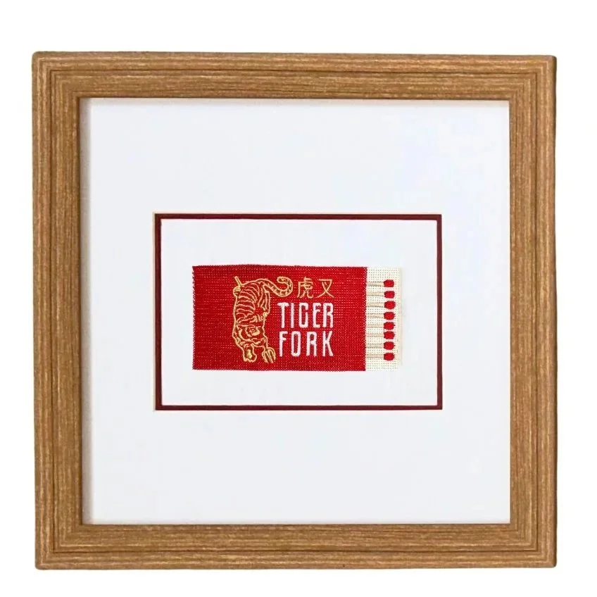 Embroidered Tiger Fork Matchbook