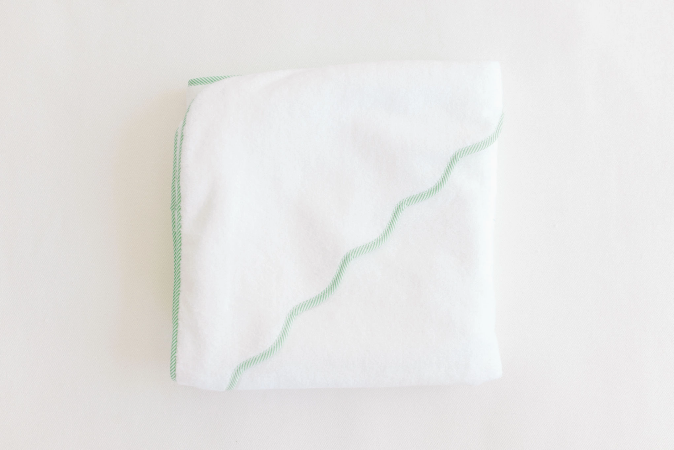 Terry Tots Hooded Towel Green Stripe Trim.jpeg.png