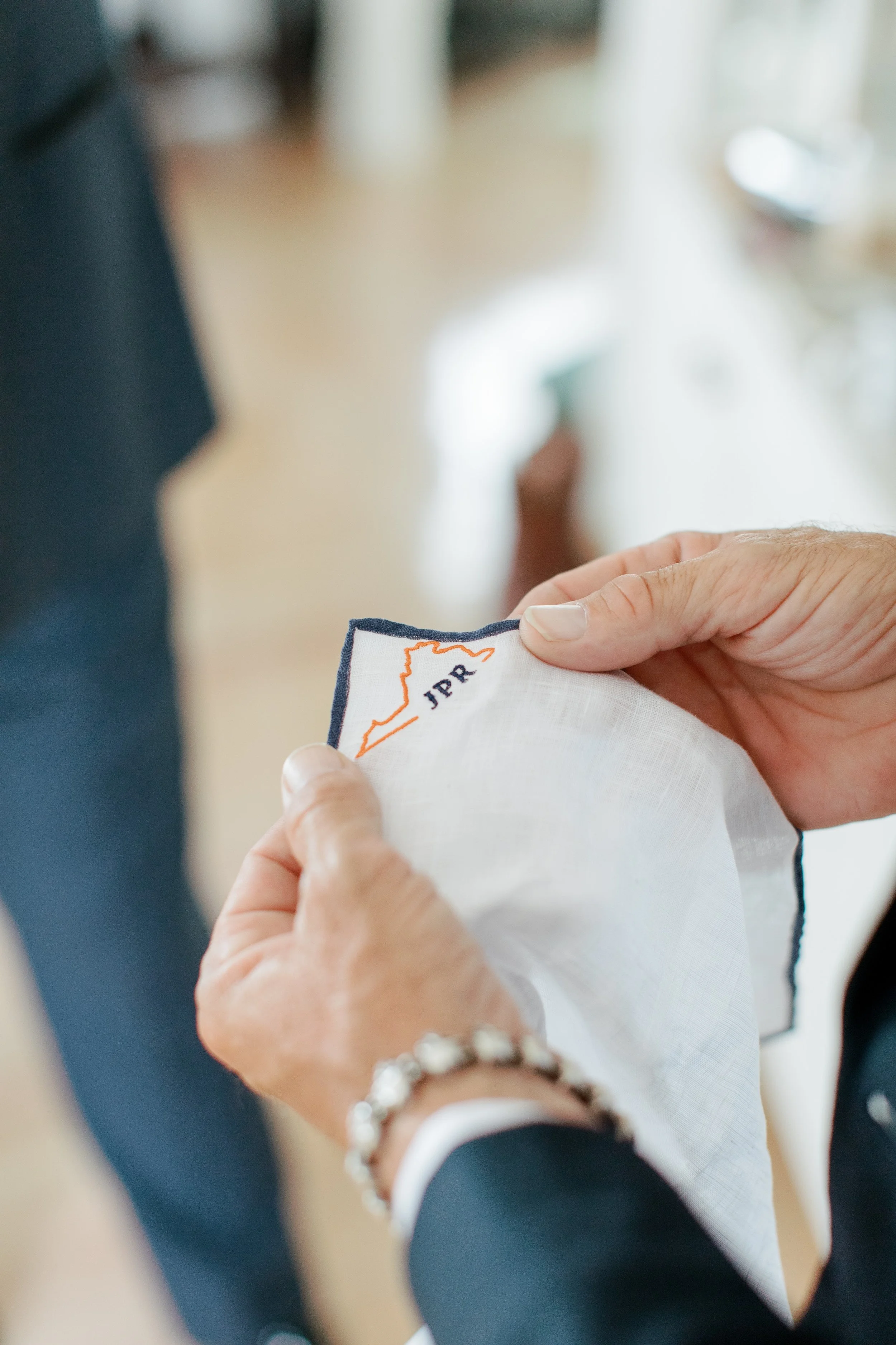 Personalized handkerchief for the father of the groom.JPG