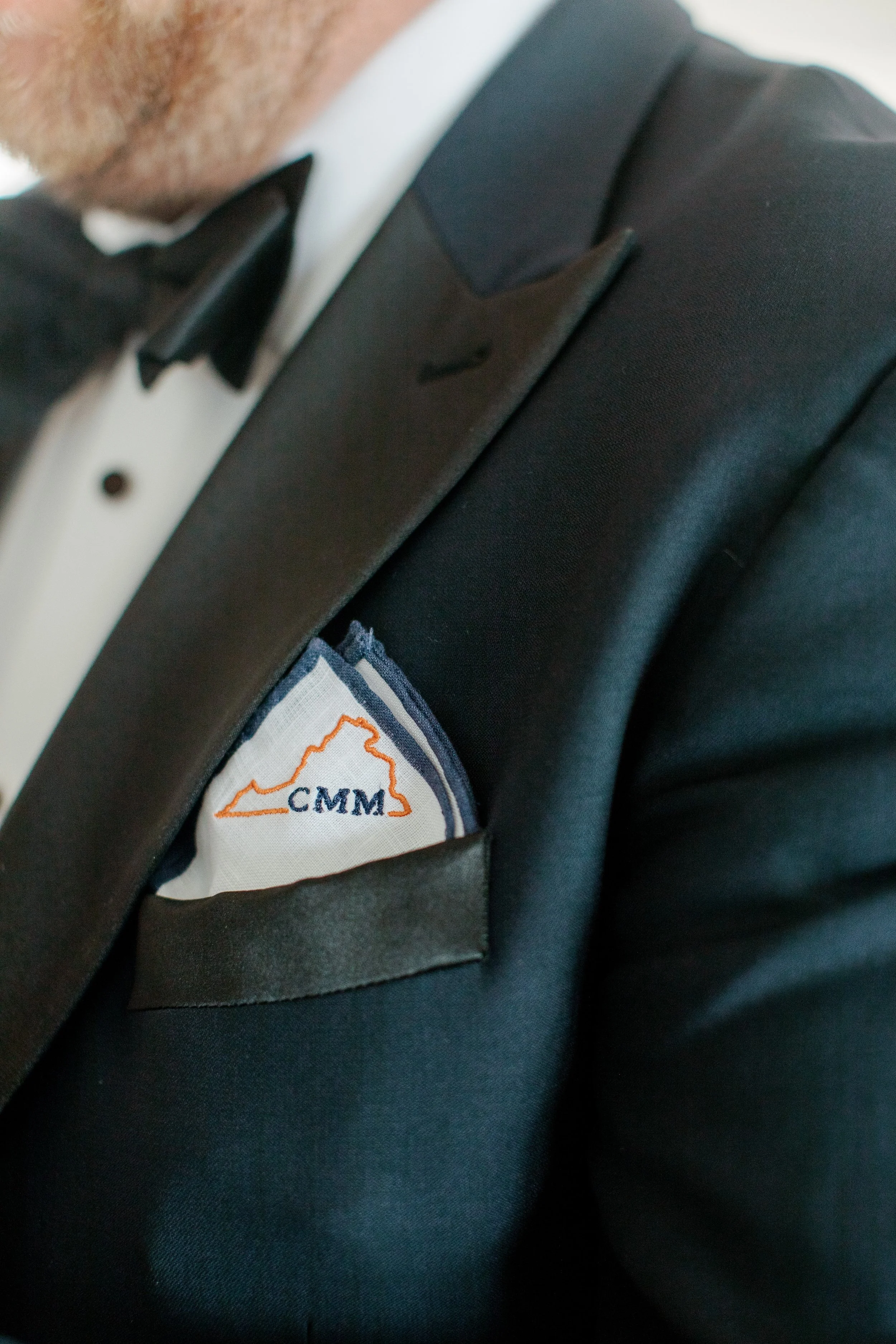 Personalized handkerchief for the groomsmen.JPG