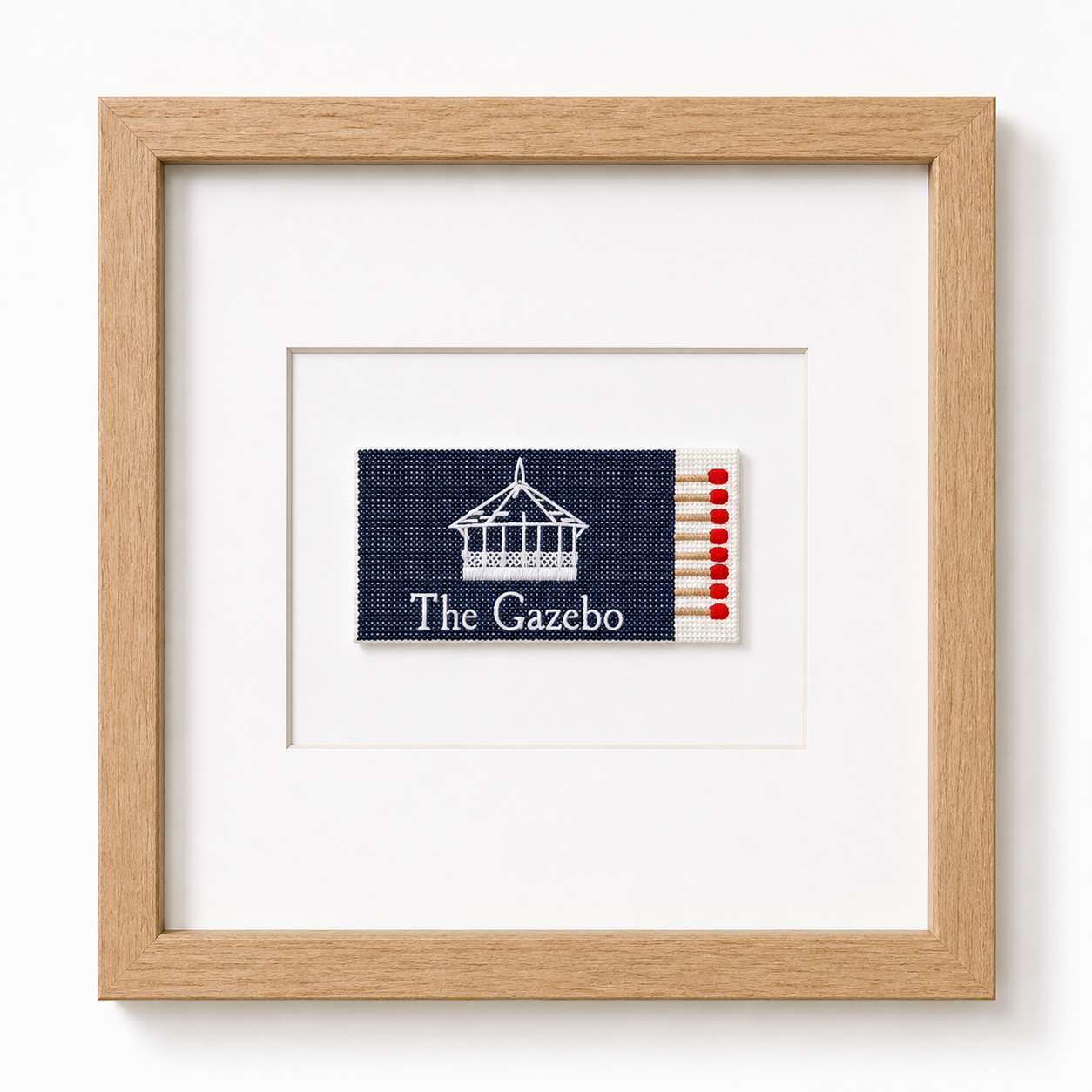 The Gazebo Nantucket Embroidered Matchbook Art