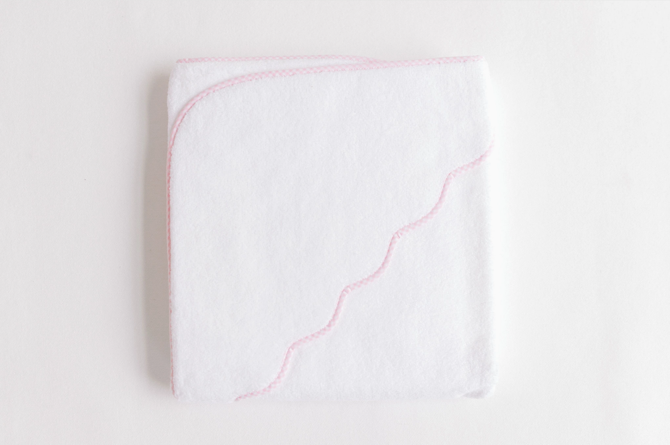 Terry Tots Hooded Towel Pink Gingham Trim.jpeg.png