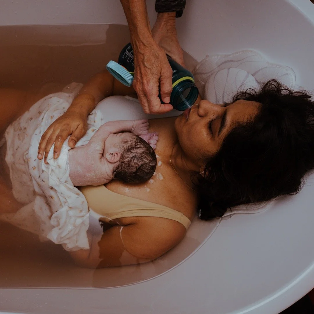 A reminder that birth is hard work.

While everyone&rsquo;s admiring the brand new baby, I&rsquo;m over here noticing the water bottle.

Hydration matters in labor, hydration matters after labor, and sometimes the first quiet moment after birth looks