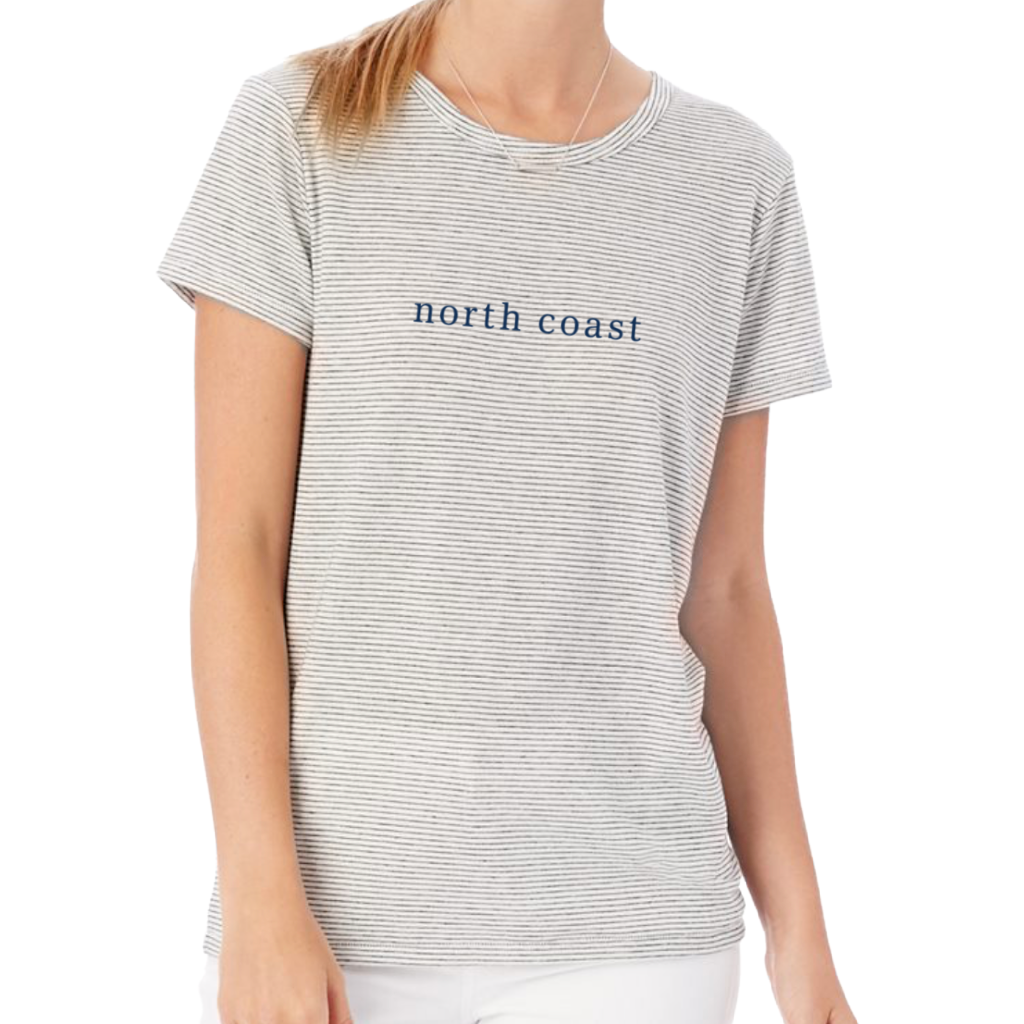 North Coast Striped Tee - Navy & Cream