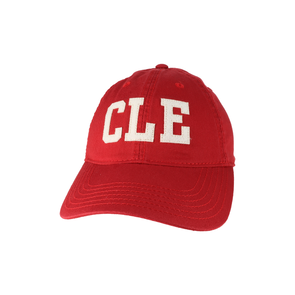 CLE Relaxed Twill Hat - Cherry Red