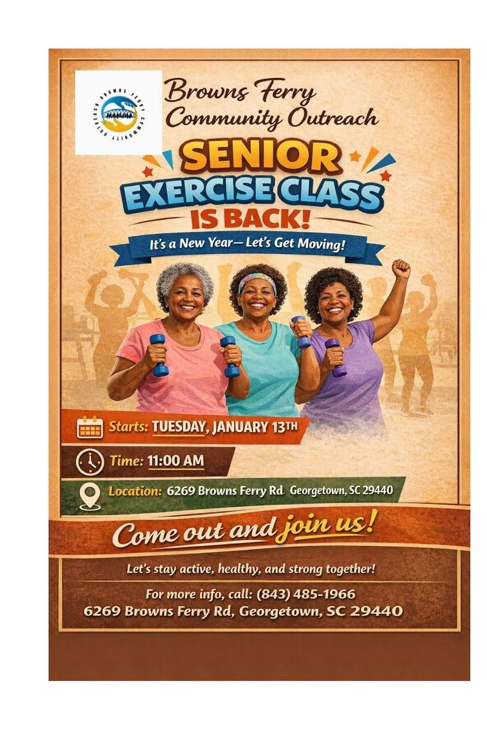 Senior exercise class is back!
